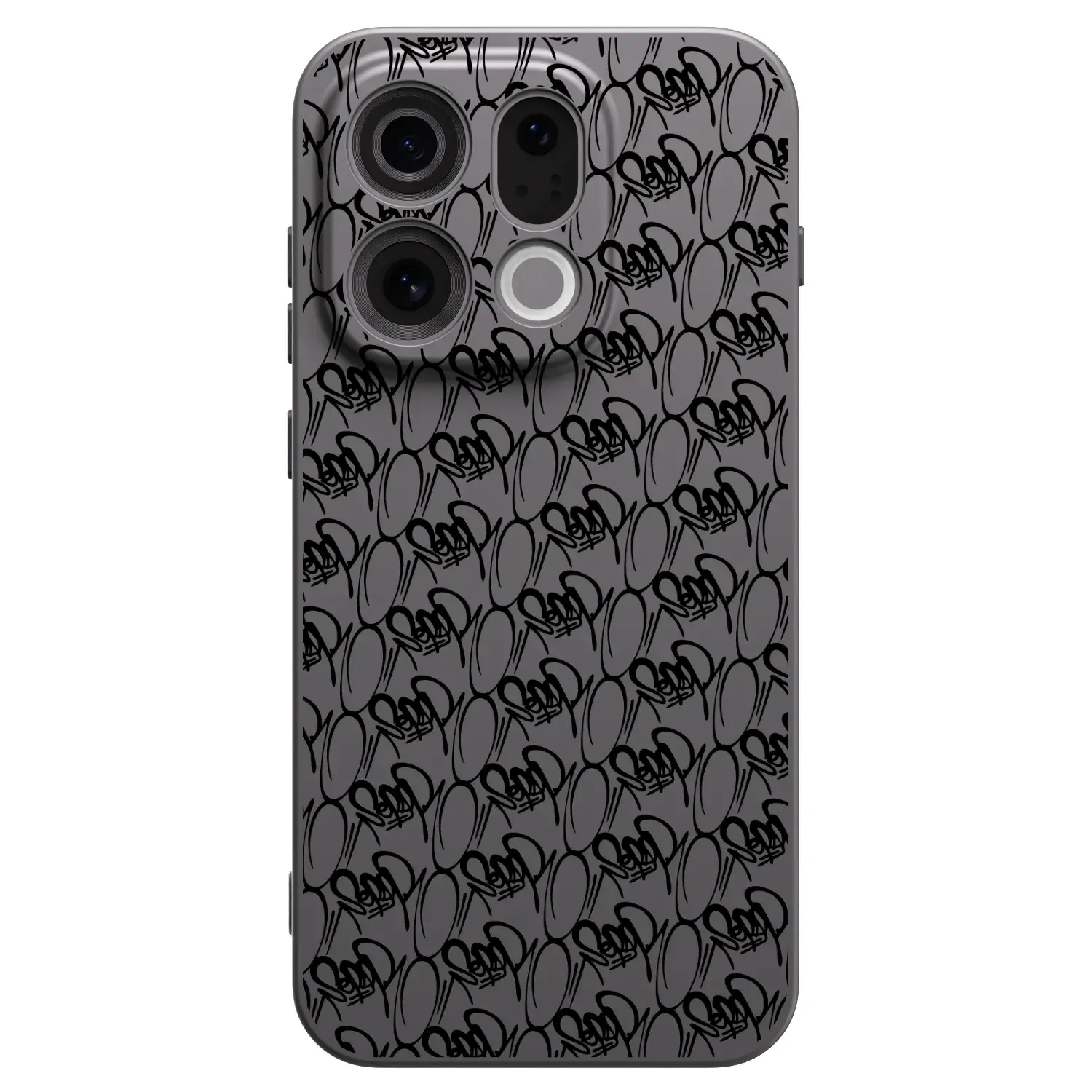 Silikonový černý obal pro OPPO Find X9 - Separ - Black On Black 2