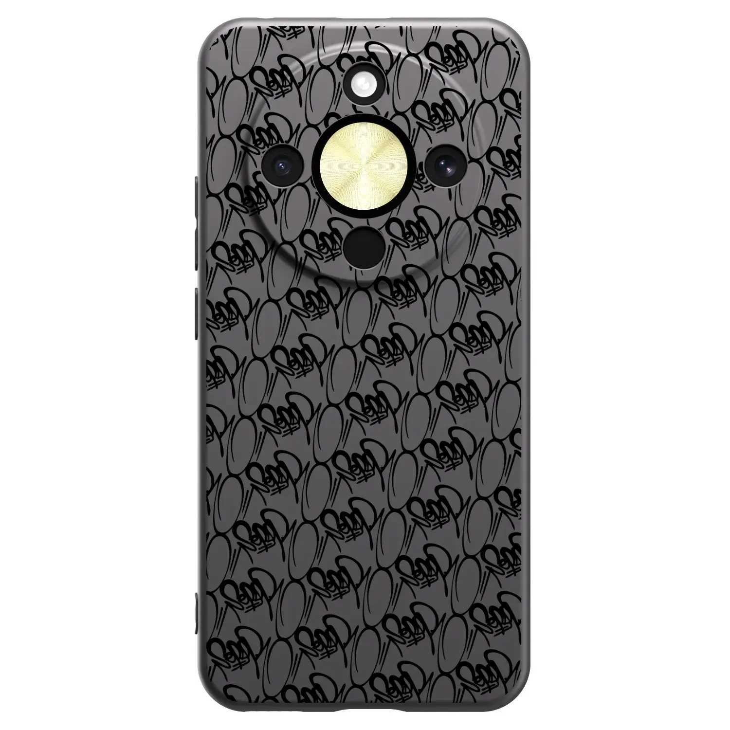 Silikonový černý obal pro Honor Magic8 Lite 5G - Separ - Black On Black 2