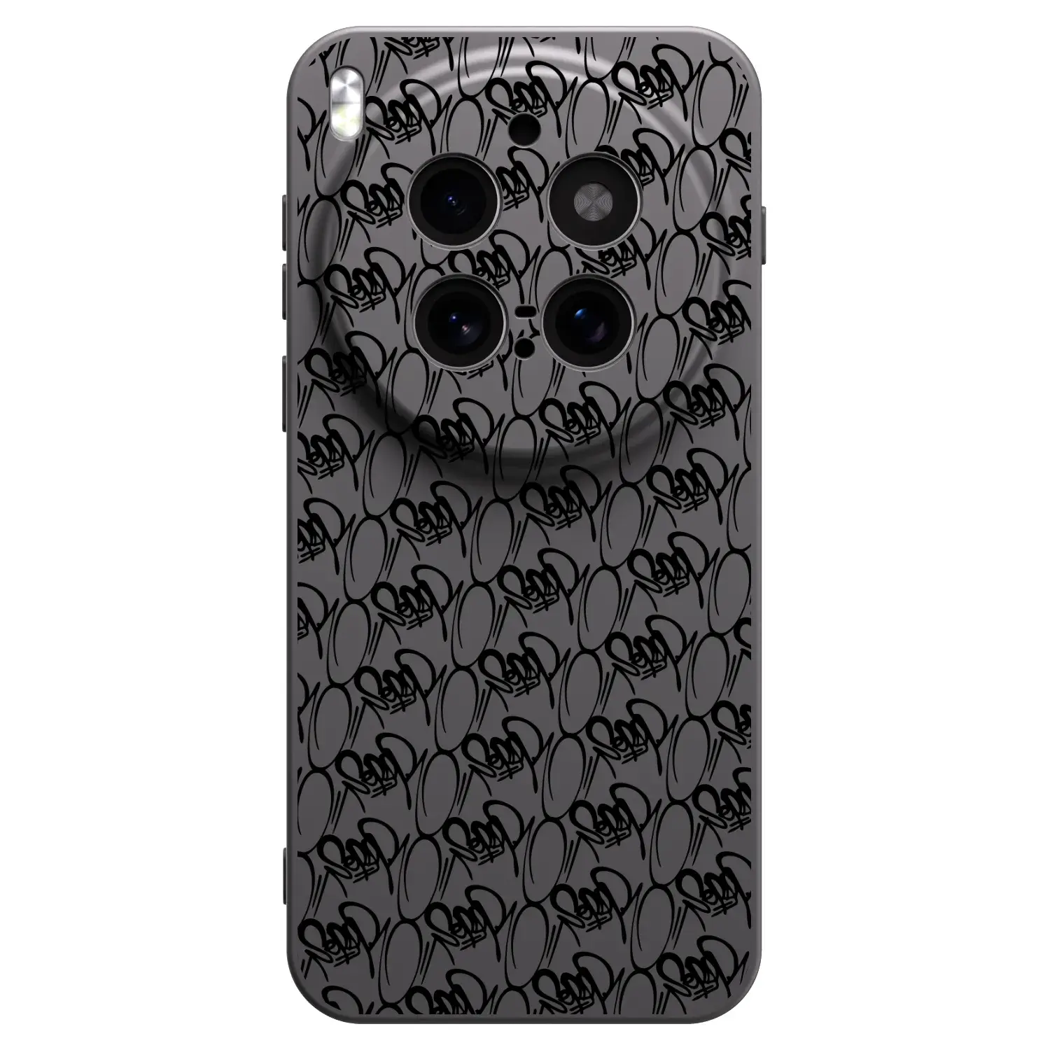 Silikonový černý obal pro Vivo X300 Pro - Separ - Black On Black 2