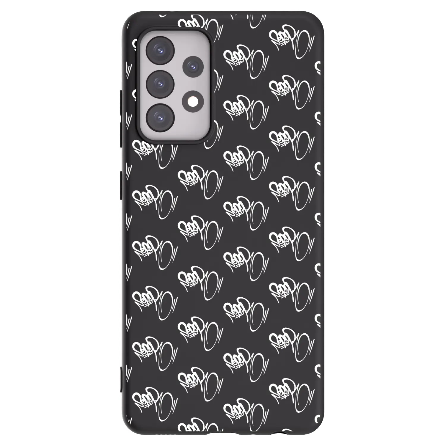 Silikonový černý obal pro Samsung Galaxy A52s 5G A528B - Separ - White On Black