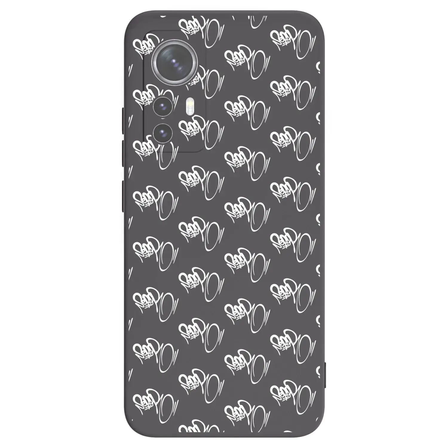 Silikonový černý obal pro Xiaomi 12X - Separ - White On Black