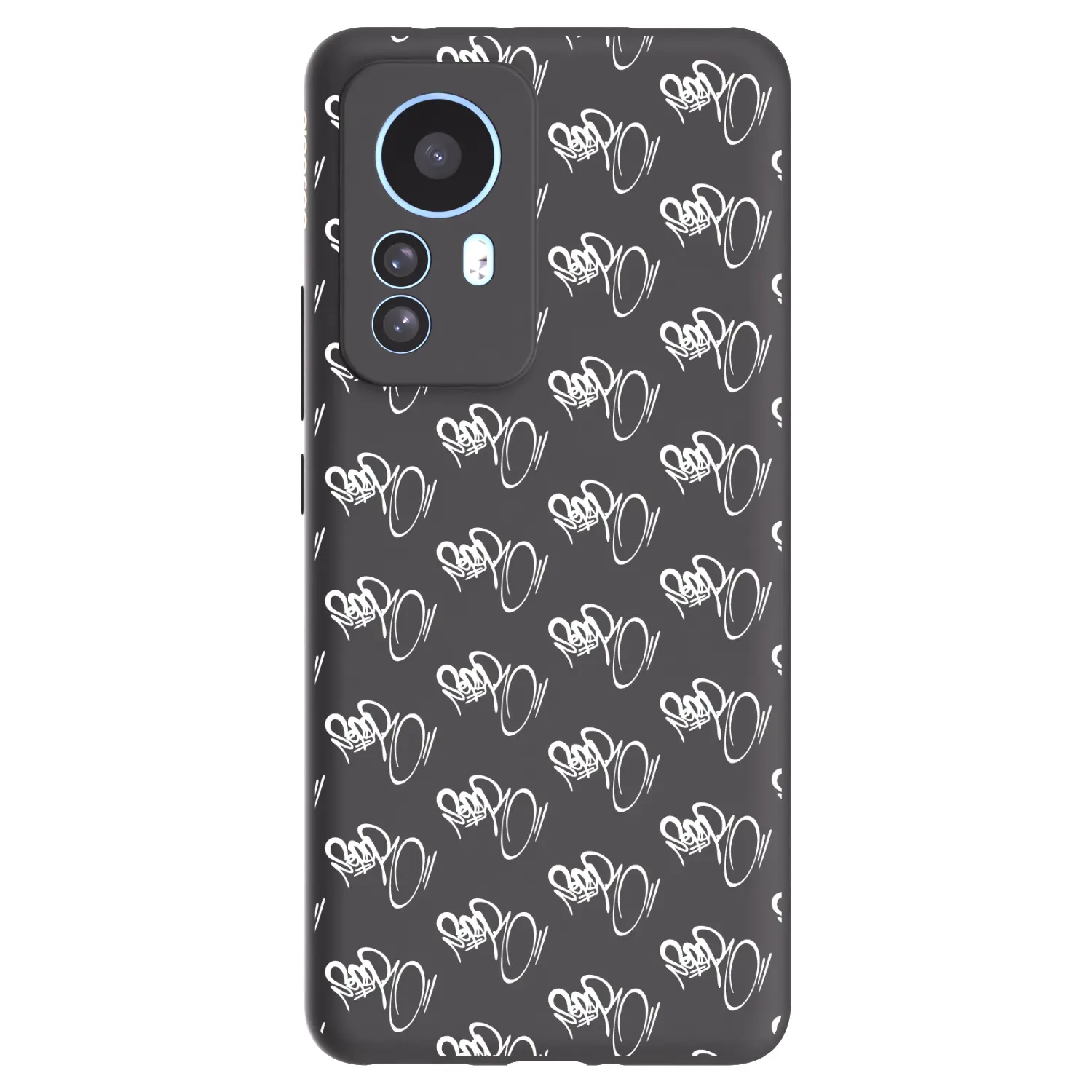 Silikonový černý obal pro Xiaomi 12T Pro - Separ - White On Black