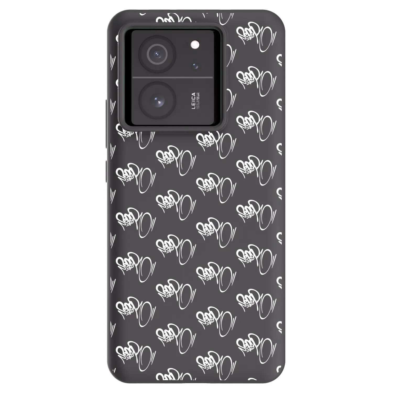 Silikonový černý obal pro Xiaomi 13T Pro - Separ - White On Black