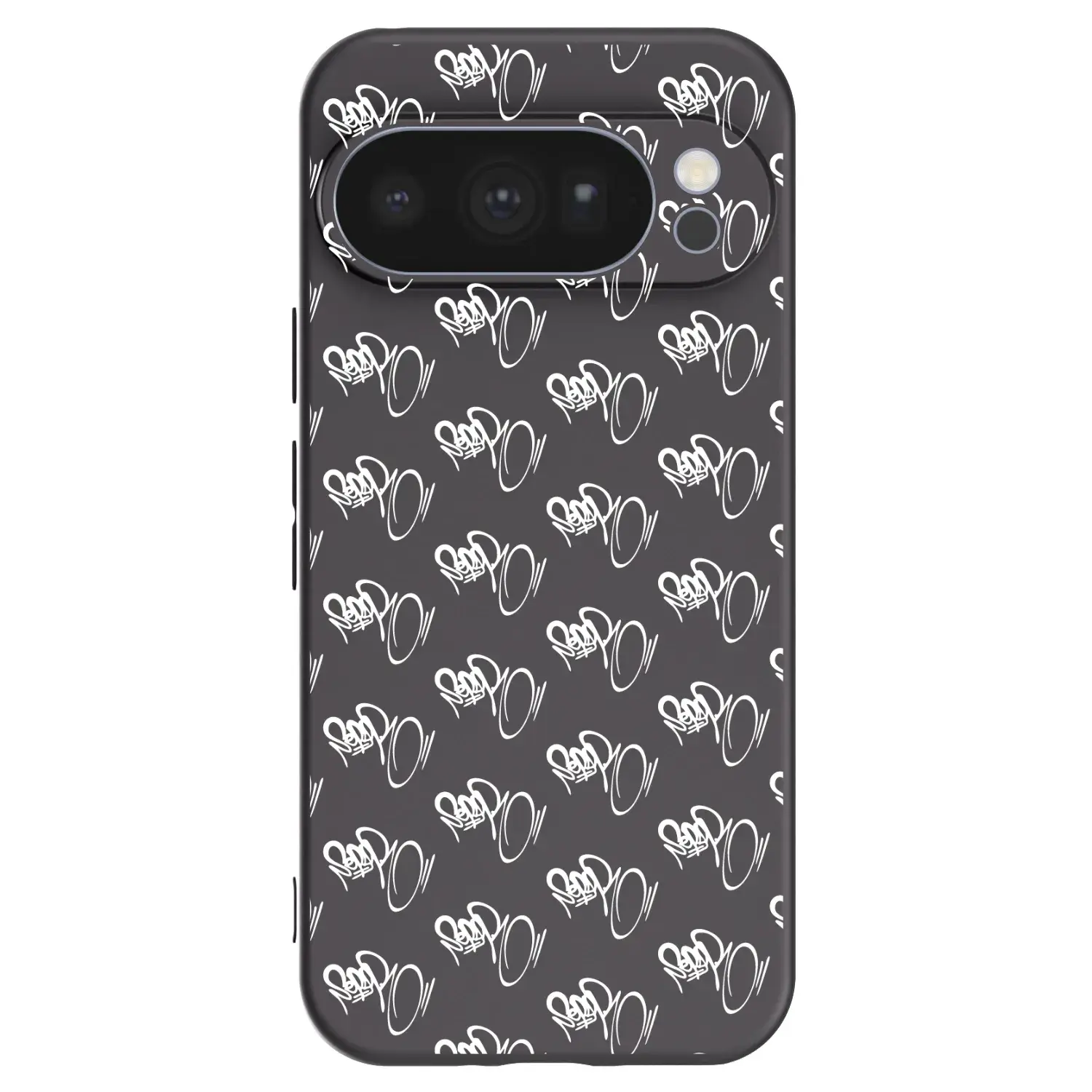 Silikonový černý obal pro Google Pixel 10 Pro - Separ - White On Black