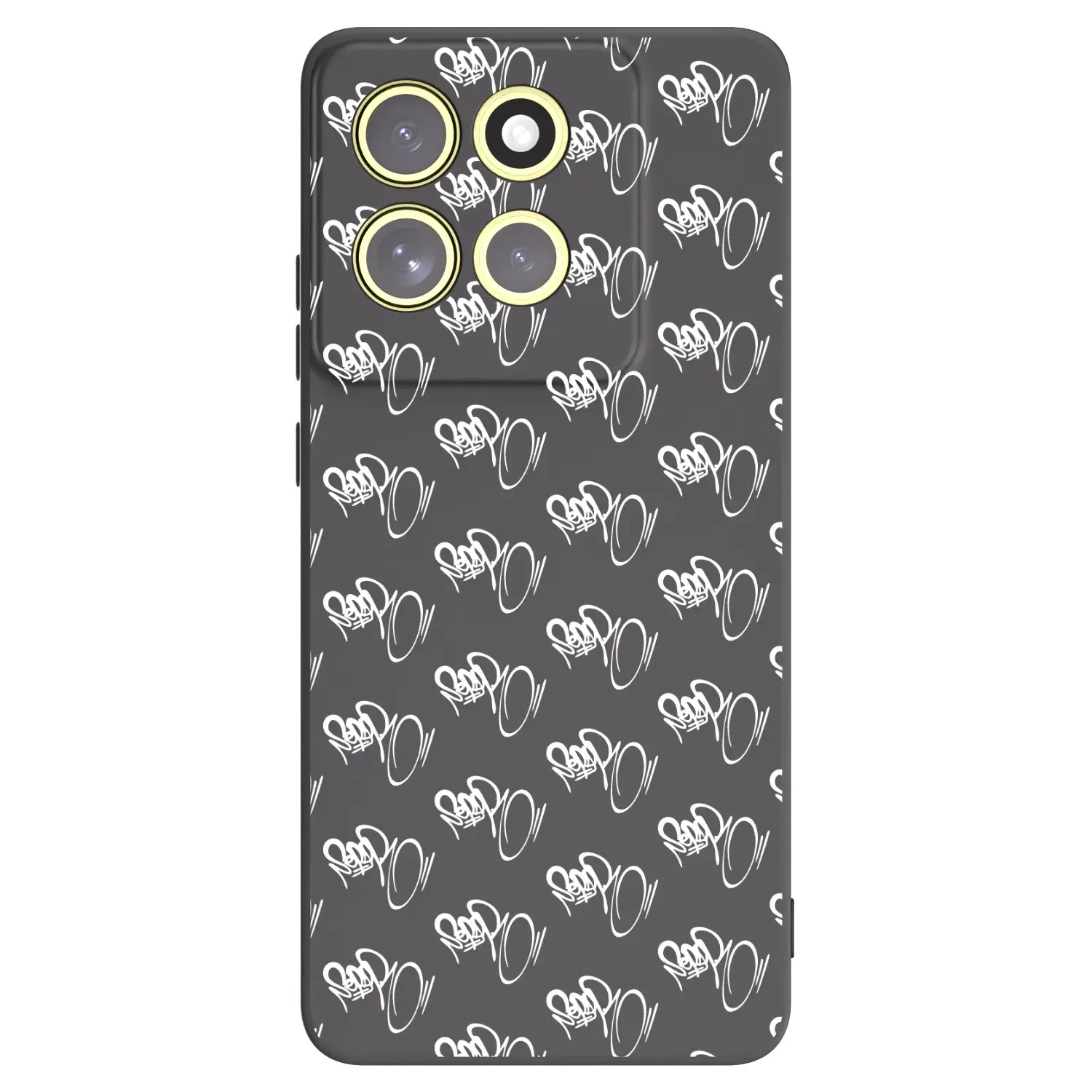 Silikonový černý obal pro Motorola Moto G86 Power 5G - Separ - White On Black