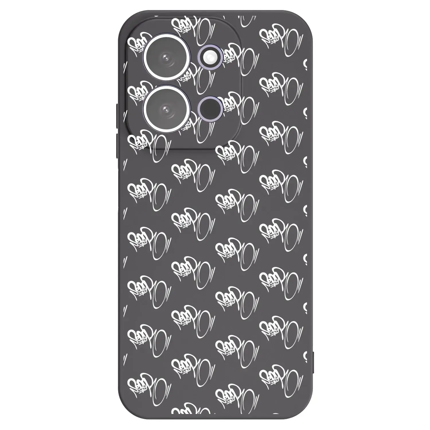 Silikonový černý obal pro Xiaomi Redmi 15C 5G - Separ - White On Black