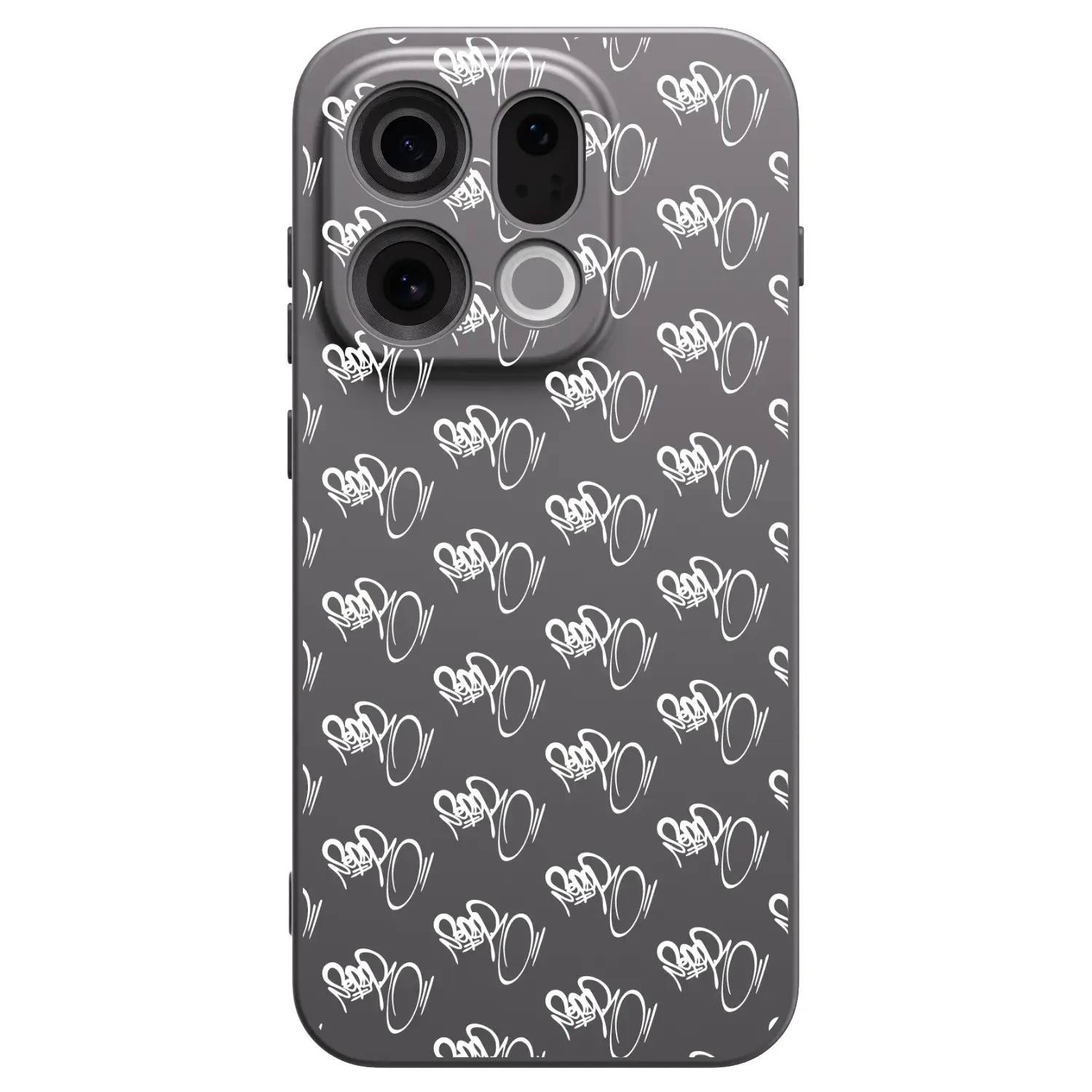 Silikonový černý obal pro OPPO Find X9 - Separ - White On Black
