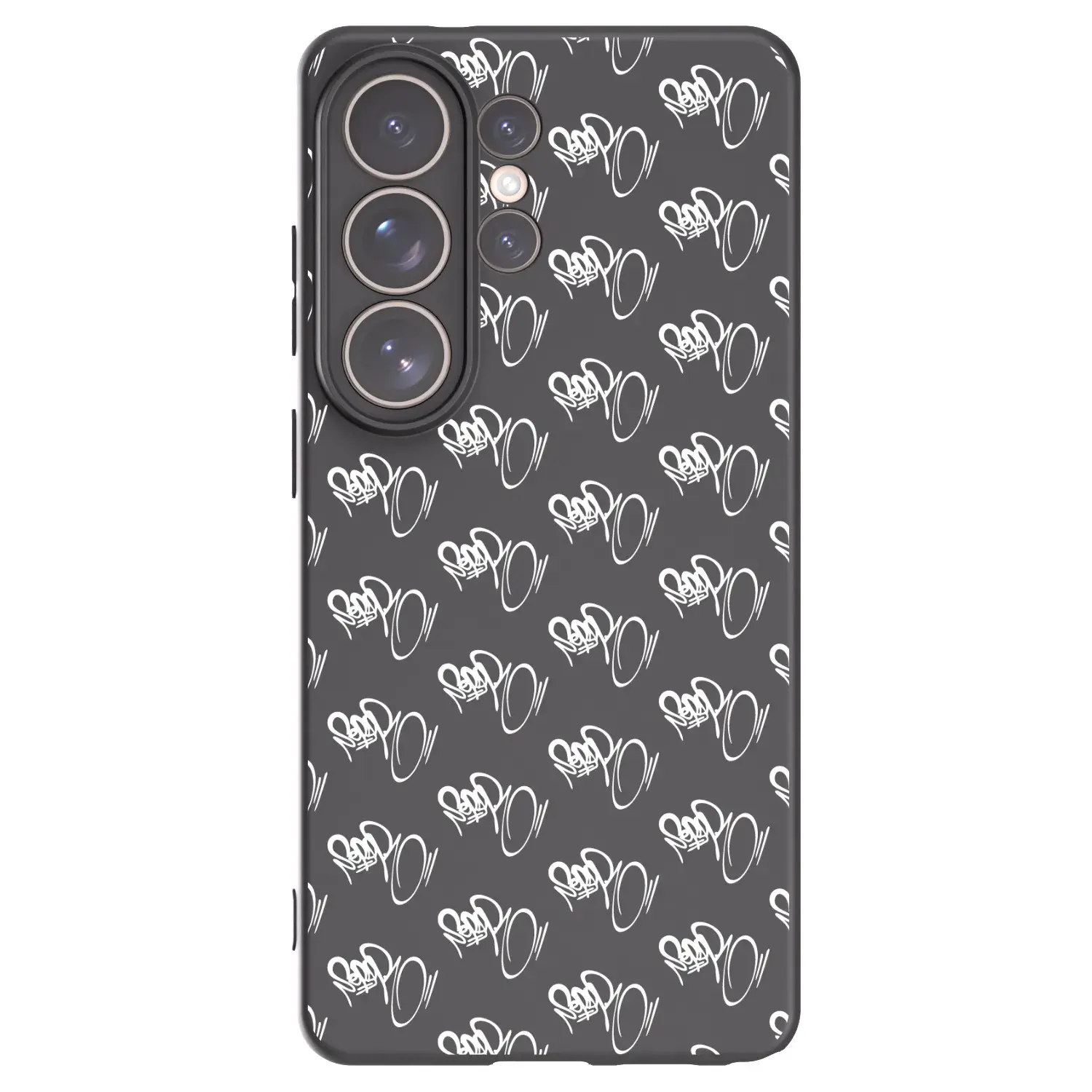 Silikonový černý obal pro Samsung Galaxy S26 Ultra - Separ - White On Black