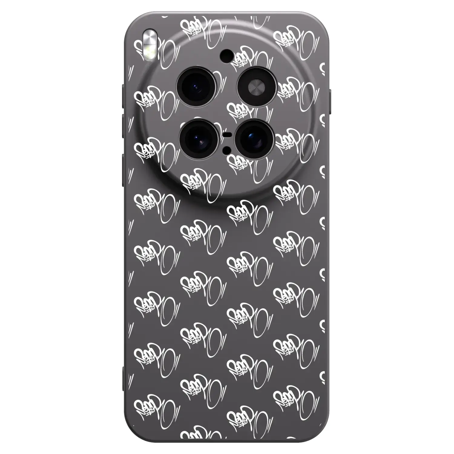 Silikonový černý obal pro Vivo X300 Pro - Separ - White On Black