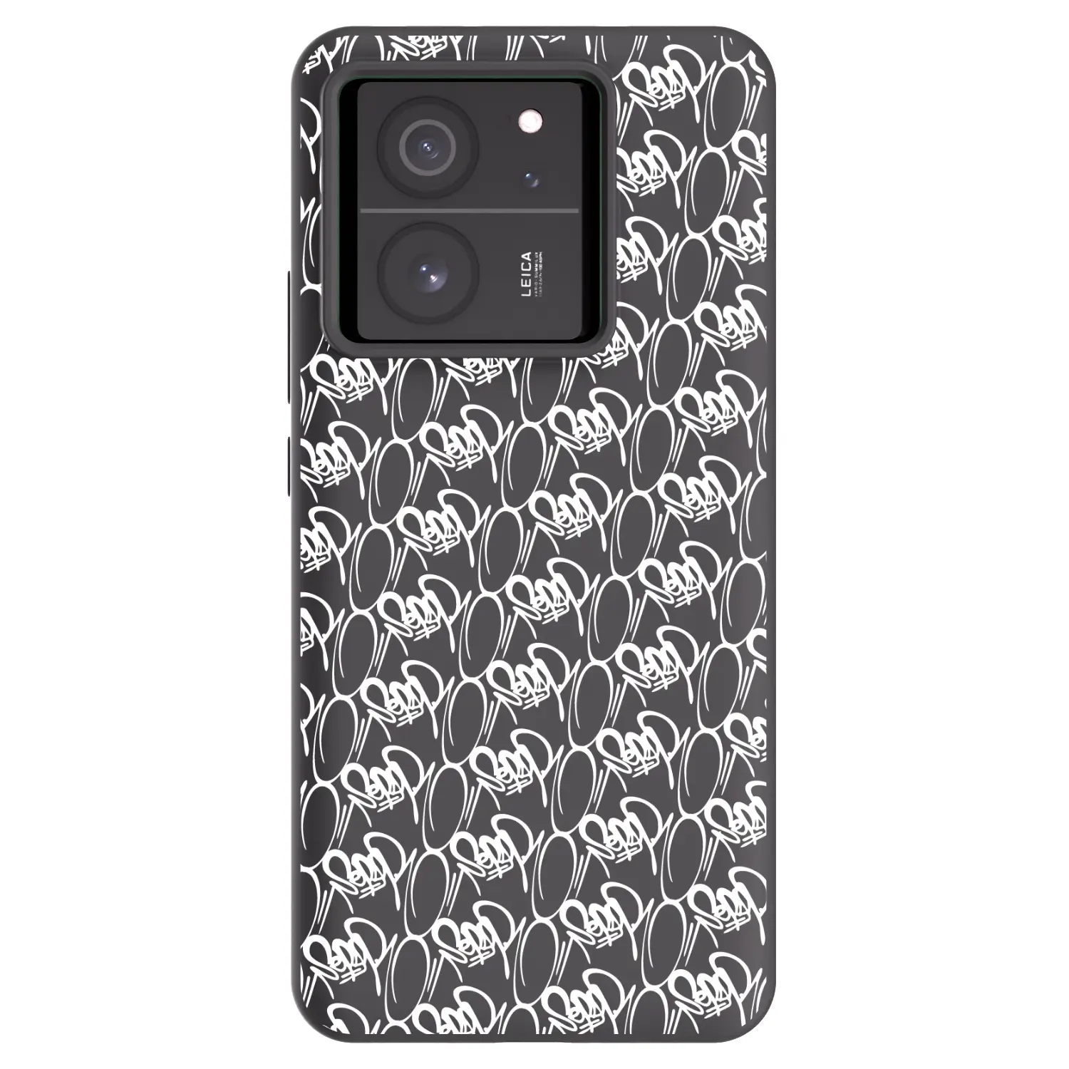 Silikonový černý obal pro Xiaomi 13T Pro - Separ - White On Black 2