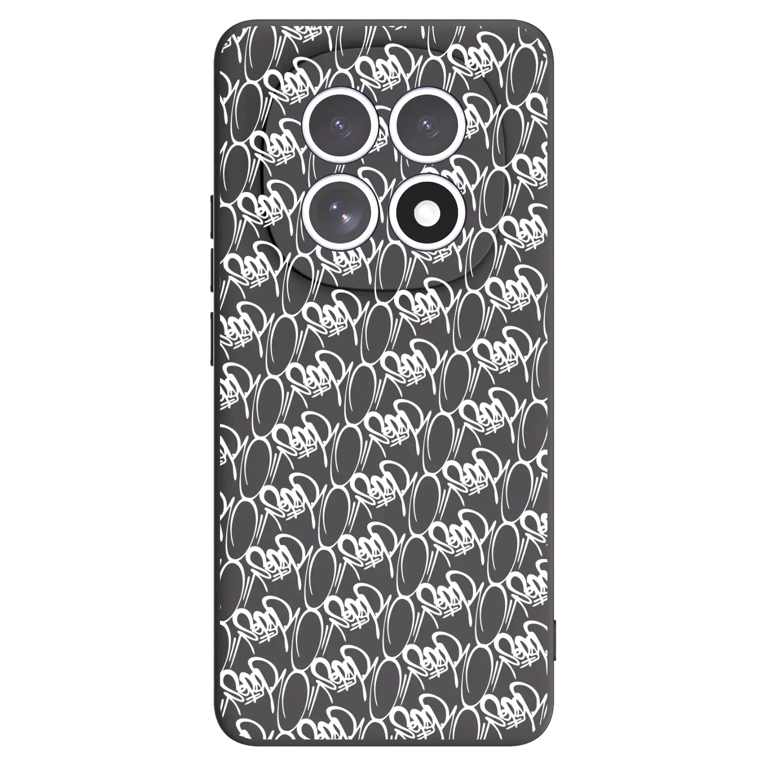 Silikonový černý obal pro Xiaomi Redmi Note 15 4G - Separ - White On Black 2