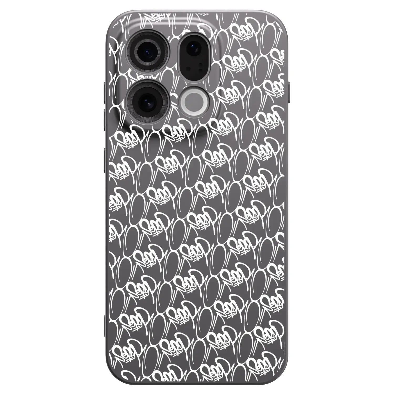 Silikonový černý obal pro OPPO Find X9 - Separ - White On Black 2