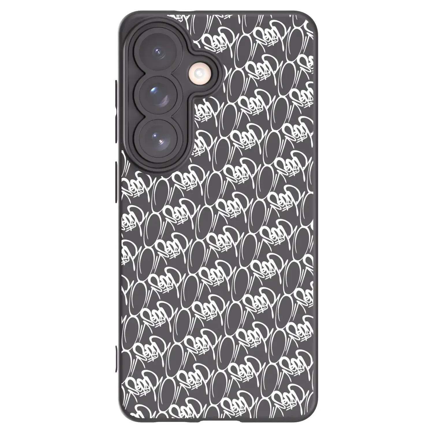 Silikonový černý obal pro Samsung Galaxy S26 - Separ - White On Black 2