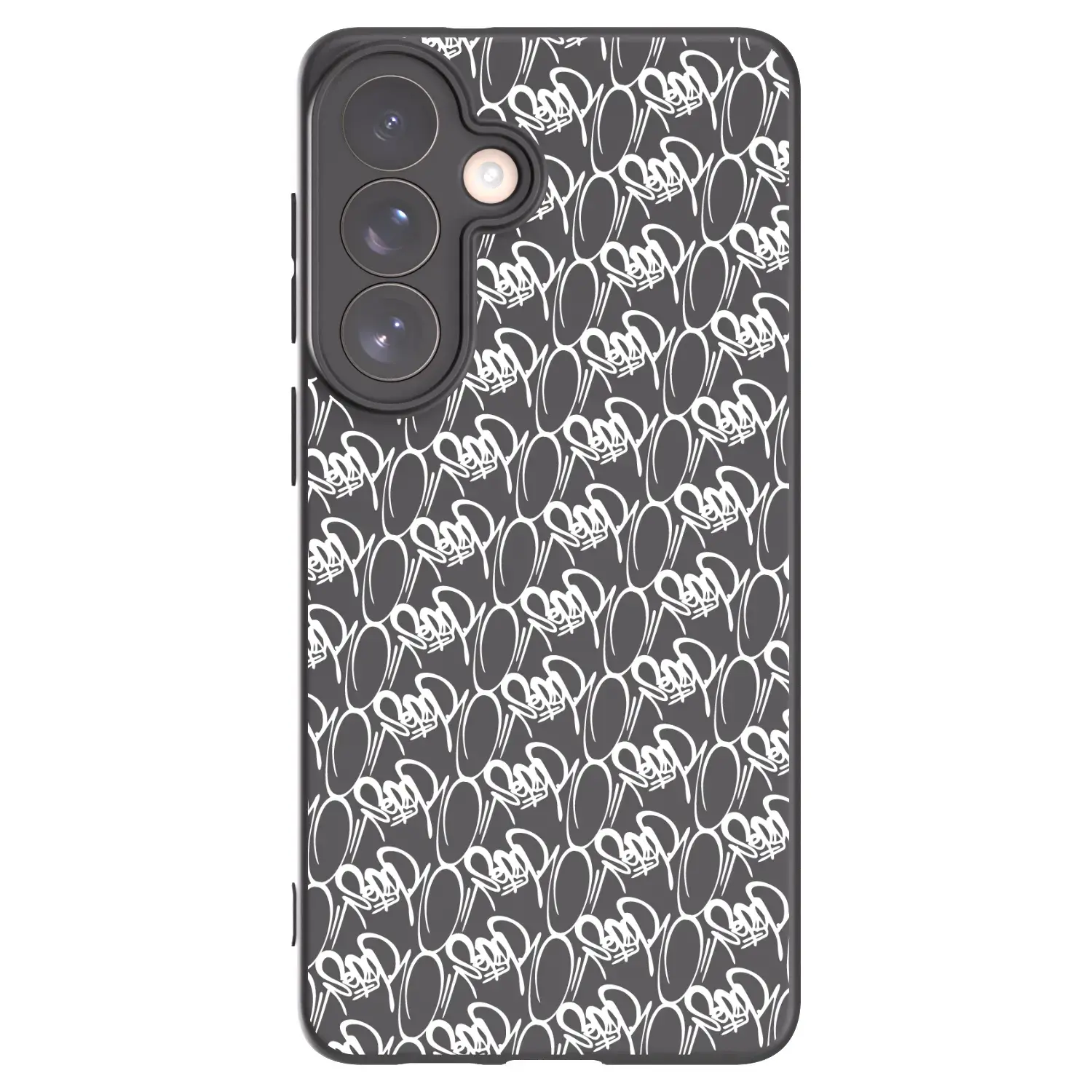 Silikonový černý obal pro Samsung Galaxy S26+ - Separ - White On Black 2
