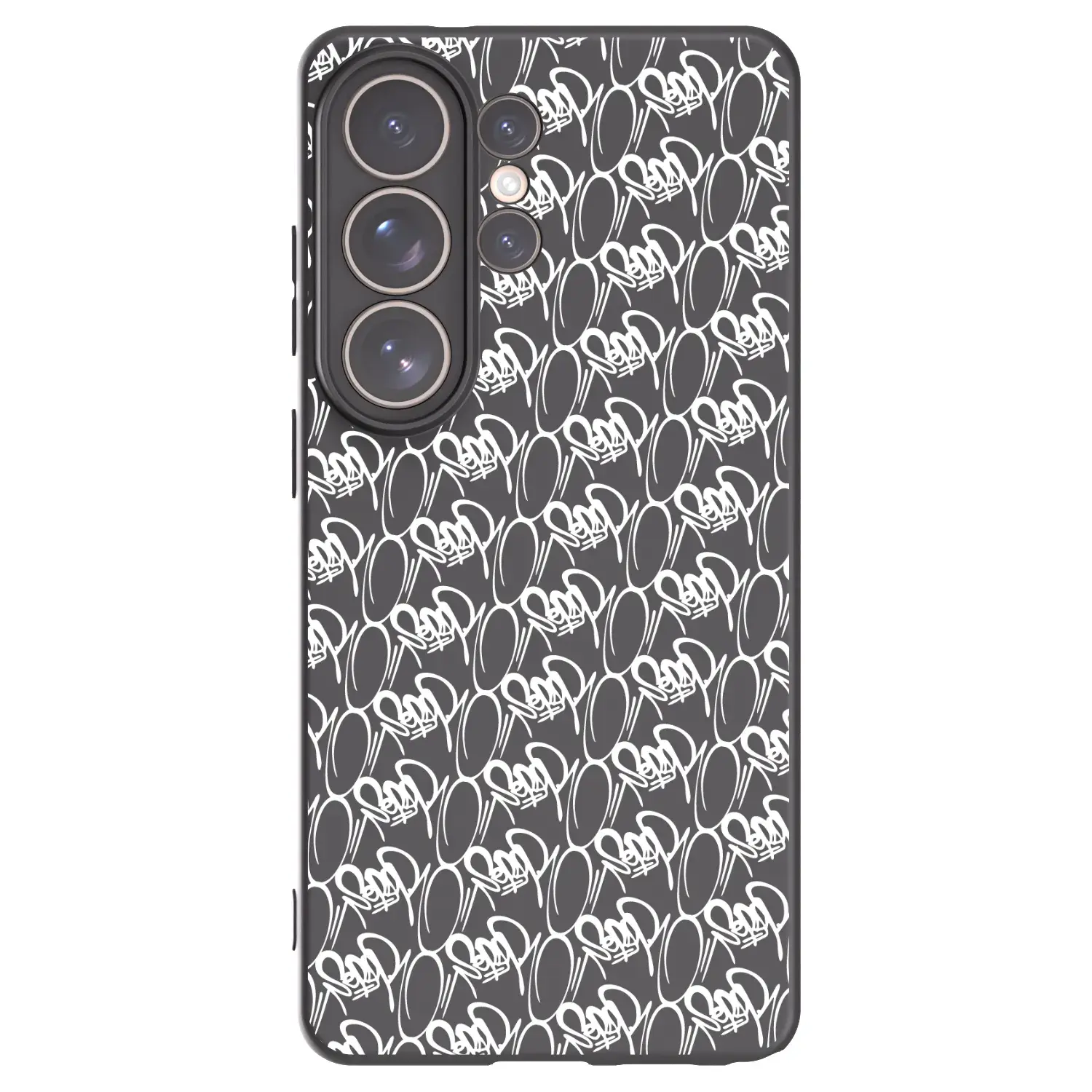Silikonový černý obal pro Samsung Galaxy S26 Ultra - Separ - White On Black 2
