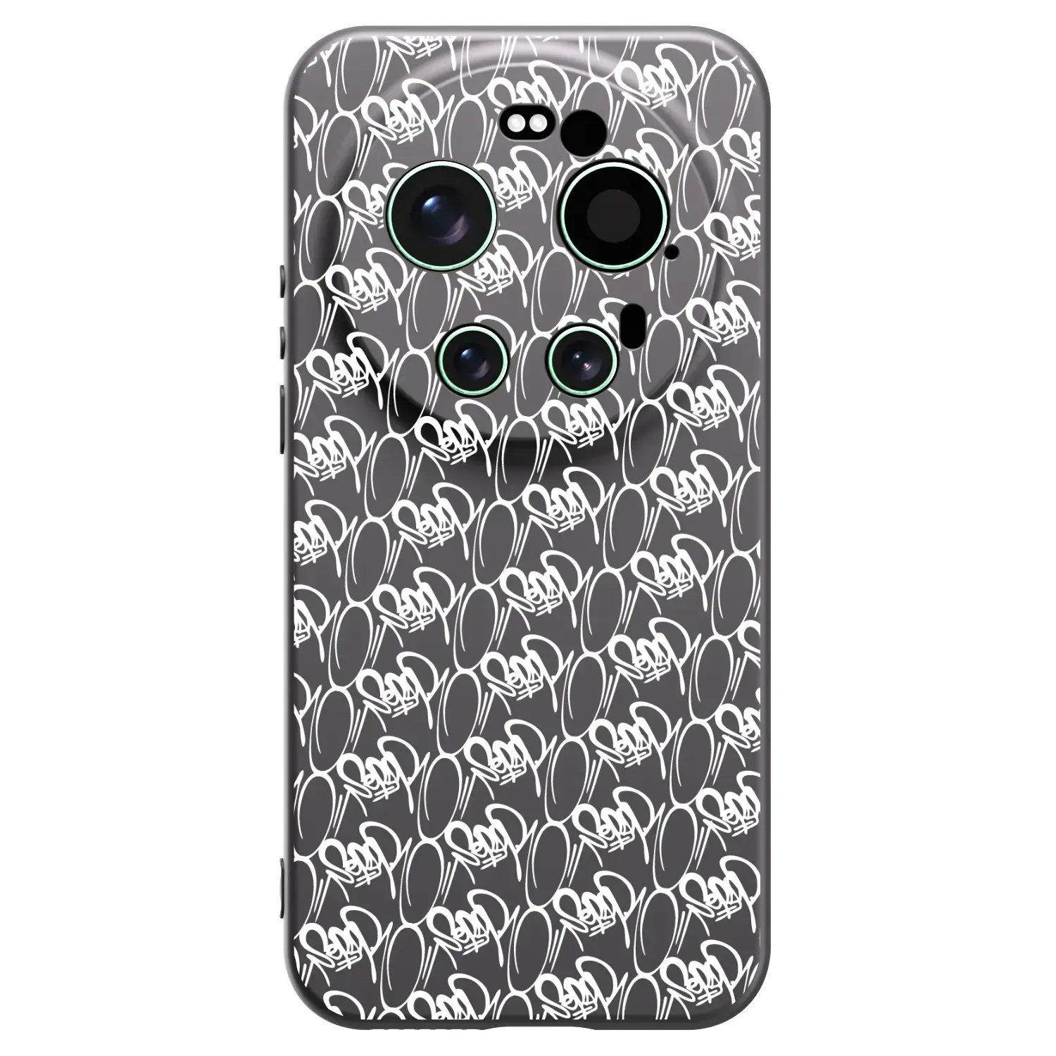 Silikonový černý obal pro Xiaomi 17 Ultra - Separ - White On Black 2
