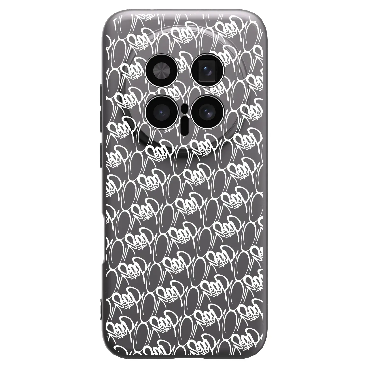 Silikonový černý obal pro Honor Magic8 Pro 5G - Separ - White On Black 2