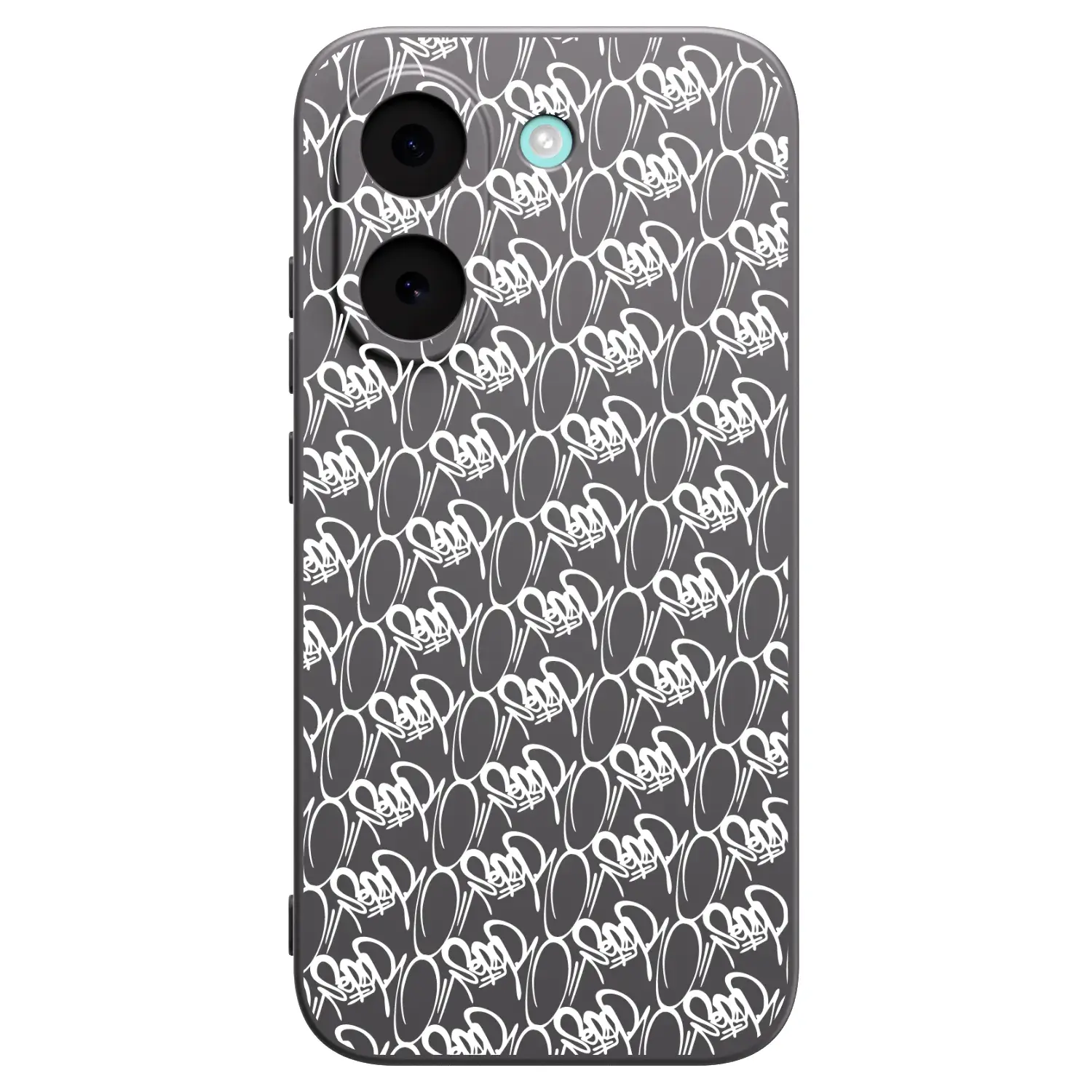 Silikonový černý obal pro Xiaomi Poco X8 Pro - Separ - White On Black 2