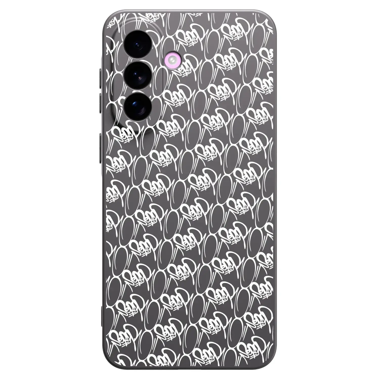 Silikonový černý obal pro Samsung Galaxy A57 5G - Separ - White On Black 2