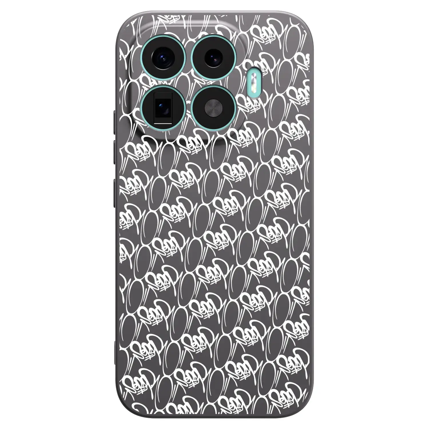 Silikonový černý obal pro Xiaomi 17T - Separ - White On Black 2