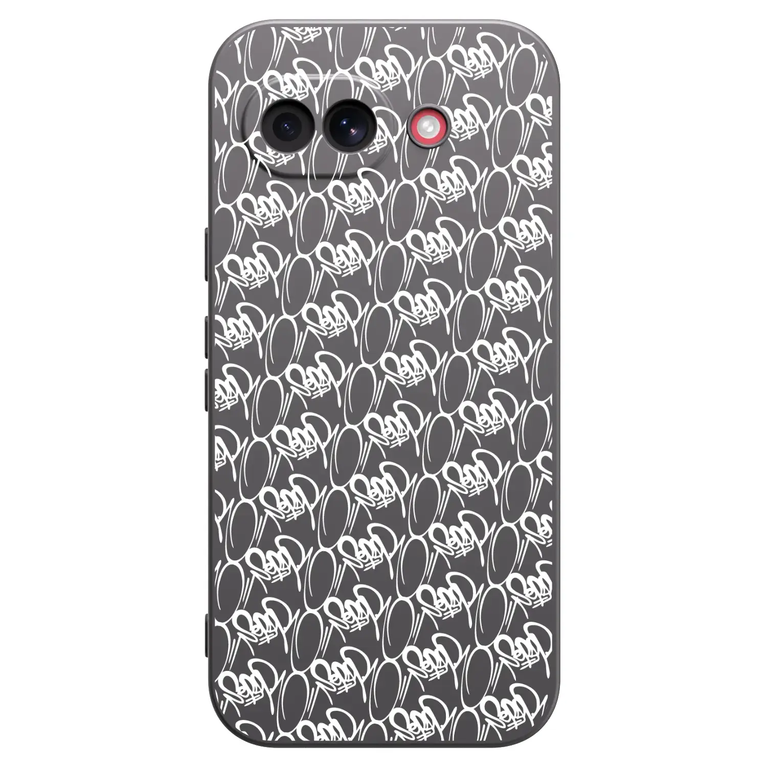 Silikonový černý obal pro Google Pixel 10a - Separ - White On Black 2