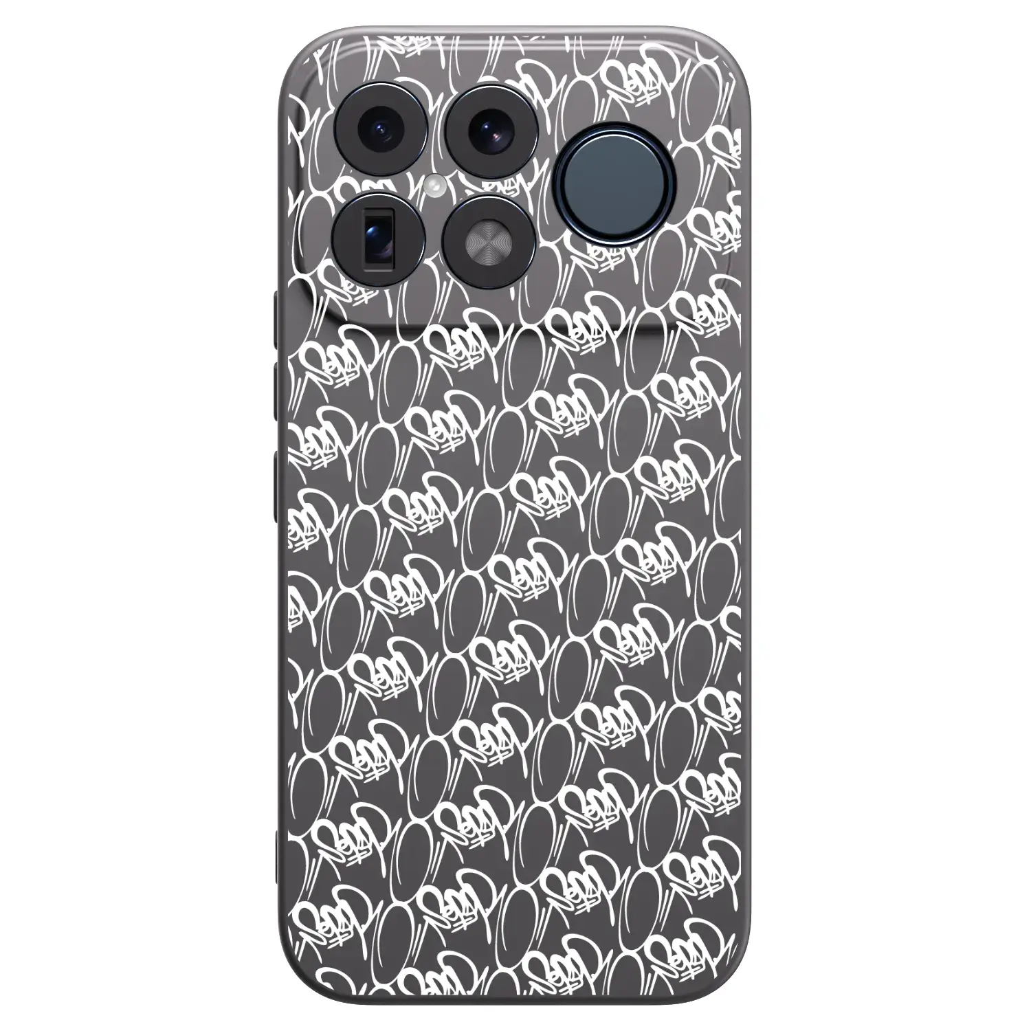 Silikonový černý obal pro Xiaomi Poco F8 Ultra - Separ - White On Black 2