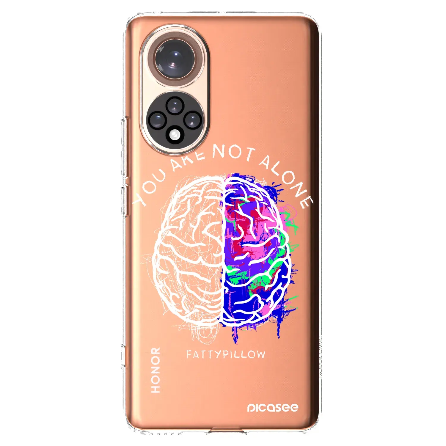 Silikonový průhledný obal pro Huawei Nova 9 - Brain - White