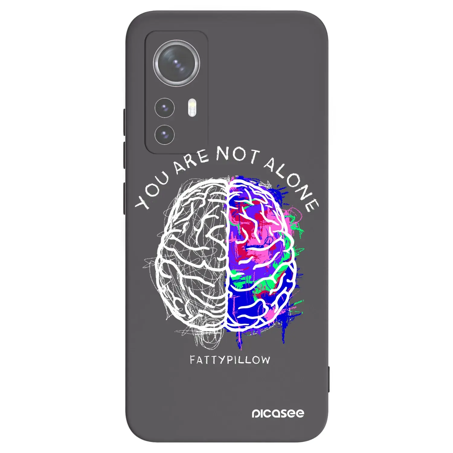 Silikonový černý obal pro Xiaomi 12X - Brain - White