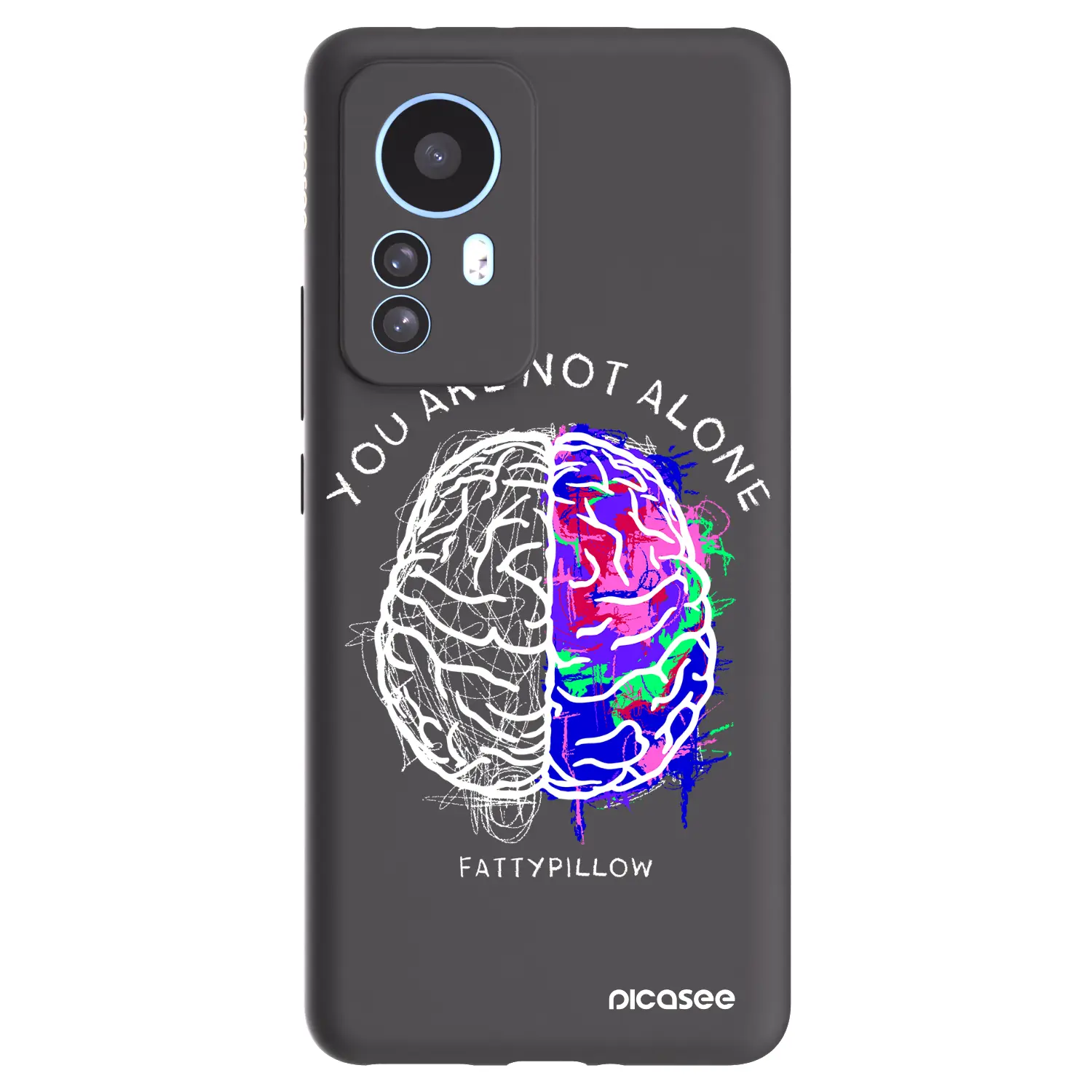 Silikonový černý obal pro Xiaomi 12T Pro - Brain - White