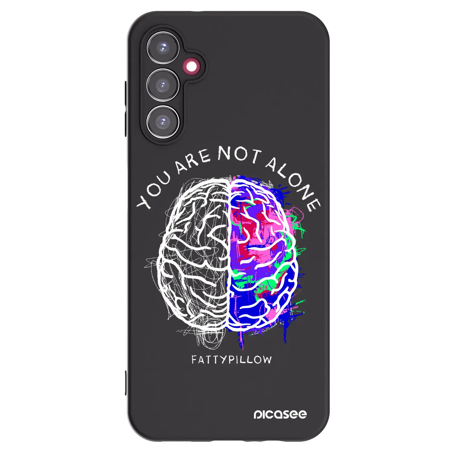 Silikonový černý obal pro Samsung Galaxy A14 5G A146P - Brain - White