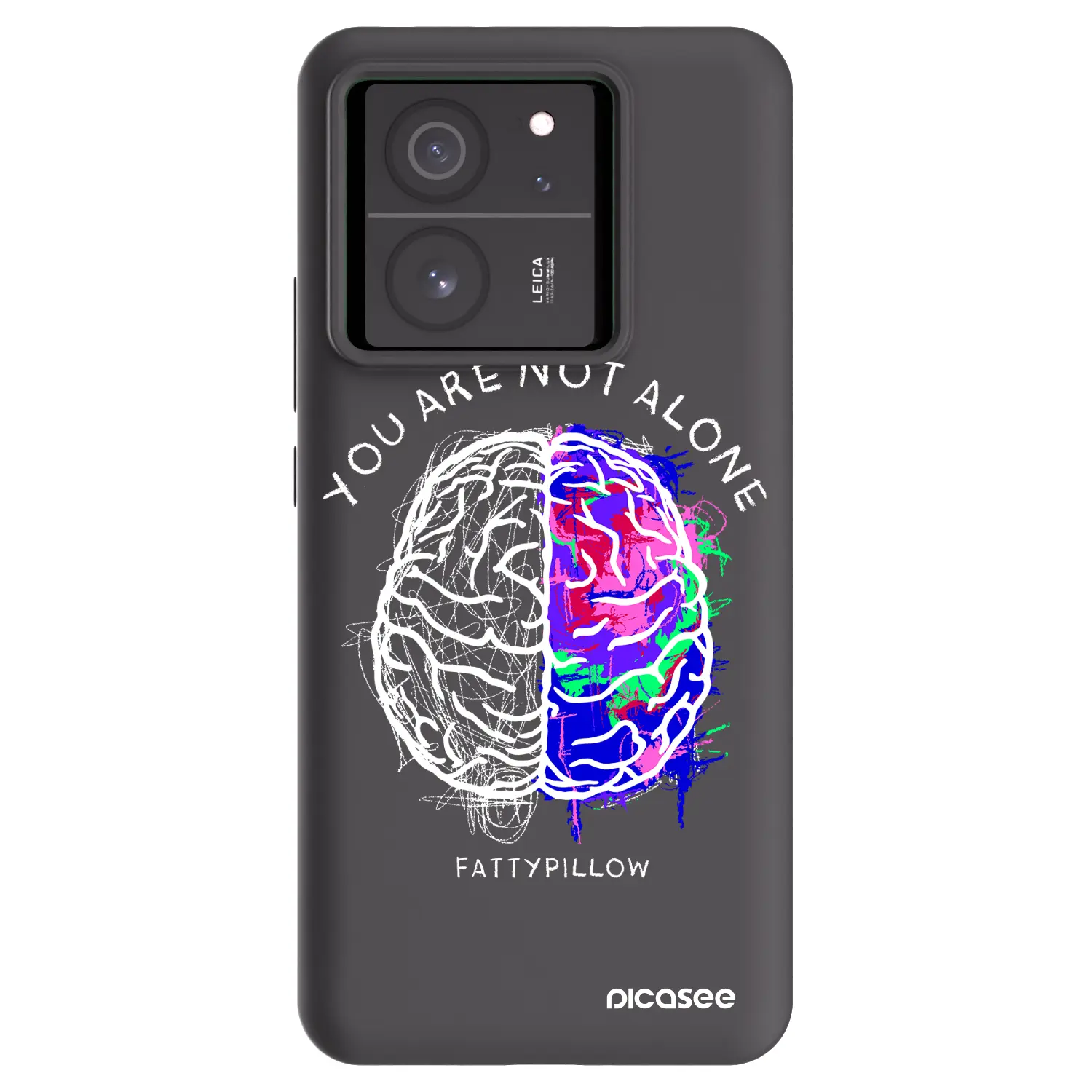 Silikonový černý obal pro Xiaomi 13T Pro - Brain - White