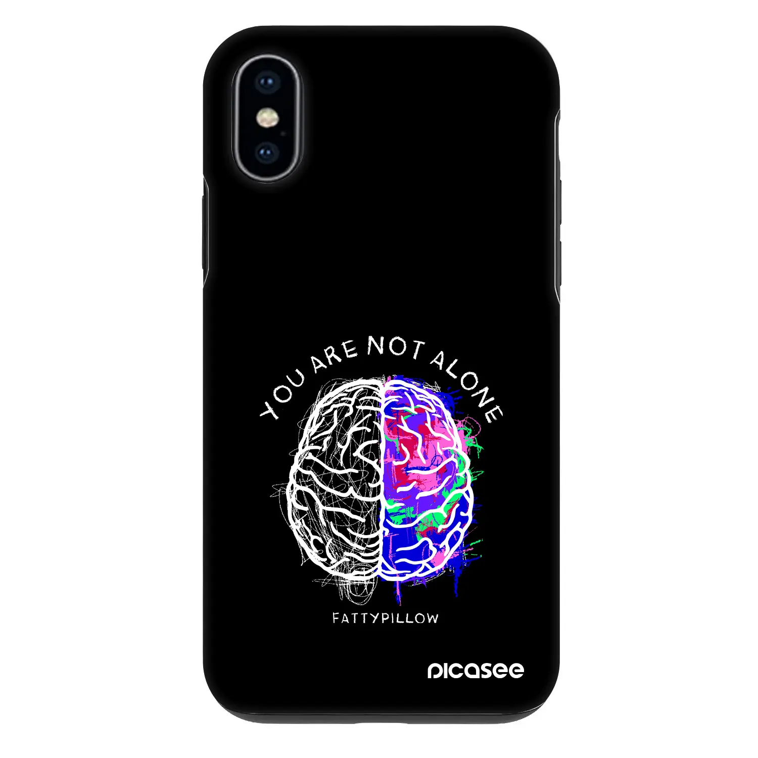 Fashion Case pro Apple iPhone X/XS - Brain - White
