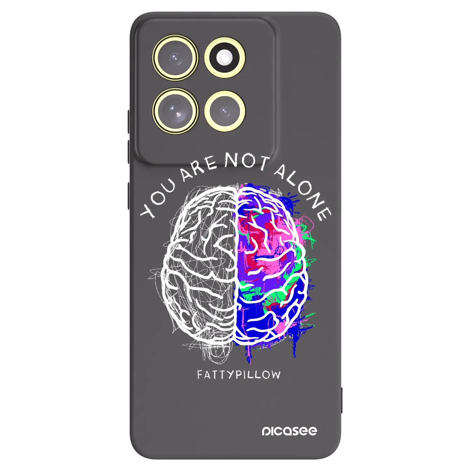 Silikonový černý obal pro Motorola Moto G86 Power 5G - Brain - White
