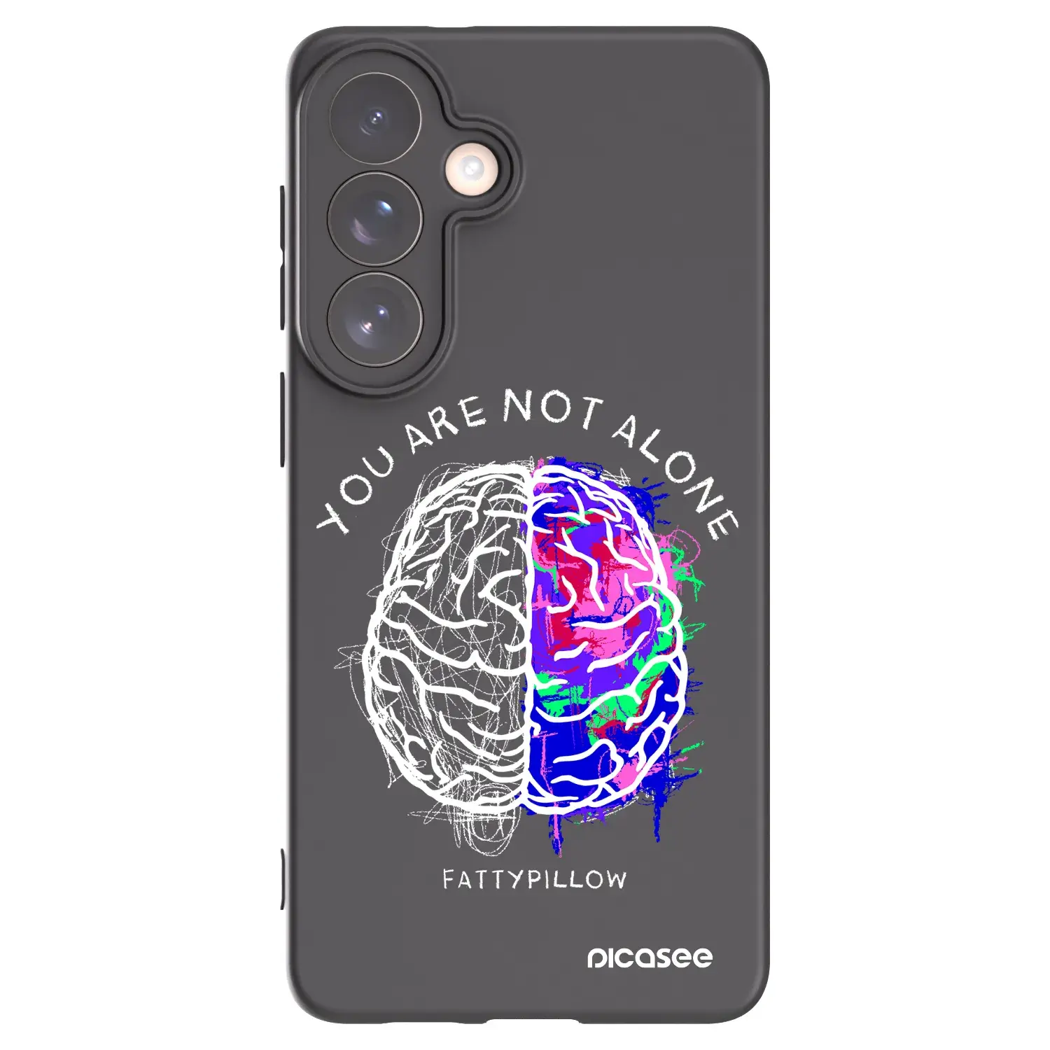 Silikonový černý obal pro Samsung Galaxy S26+ - Brain - White