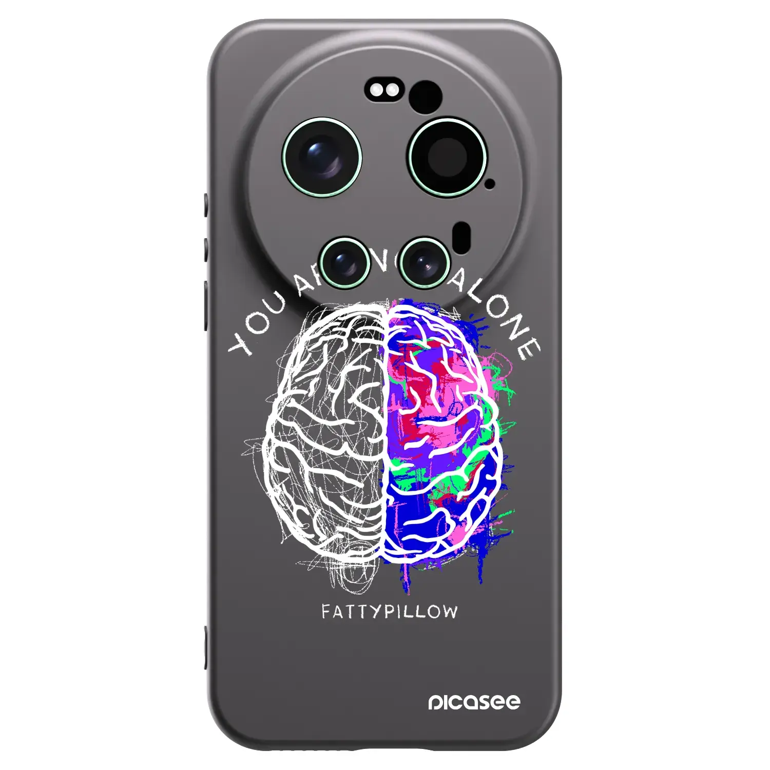 Silikonový černý obal pro Xiaomi 17 Ultra - Brain - White
