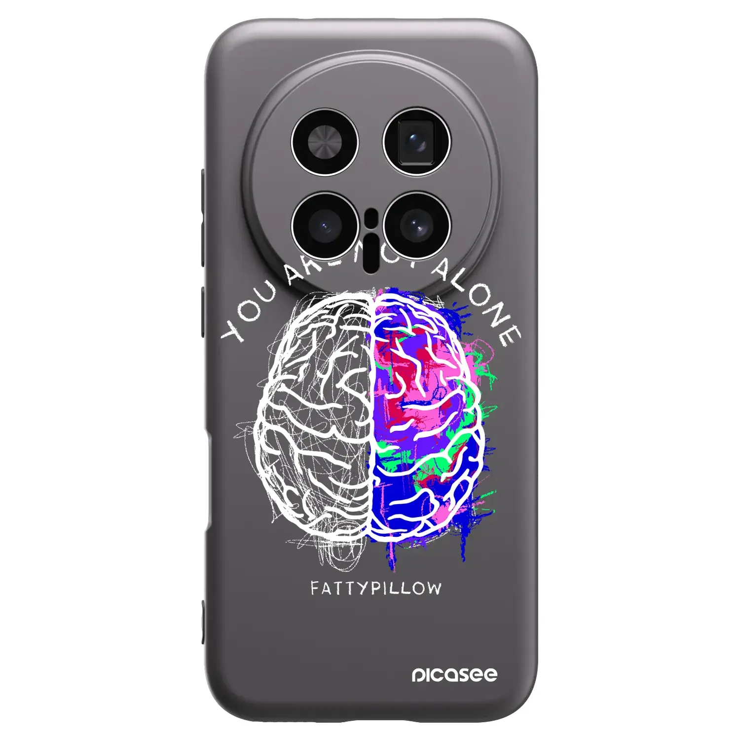 Silikonový černý obal pro Honor Magic8 Pro 5G - Brain - White