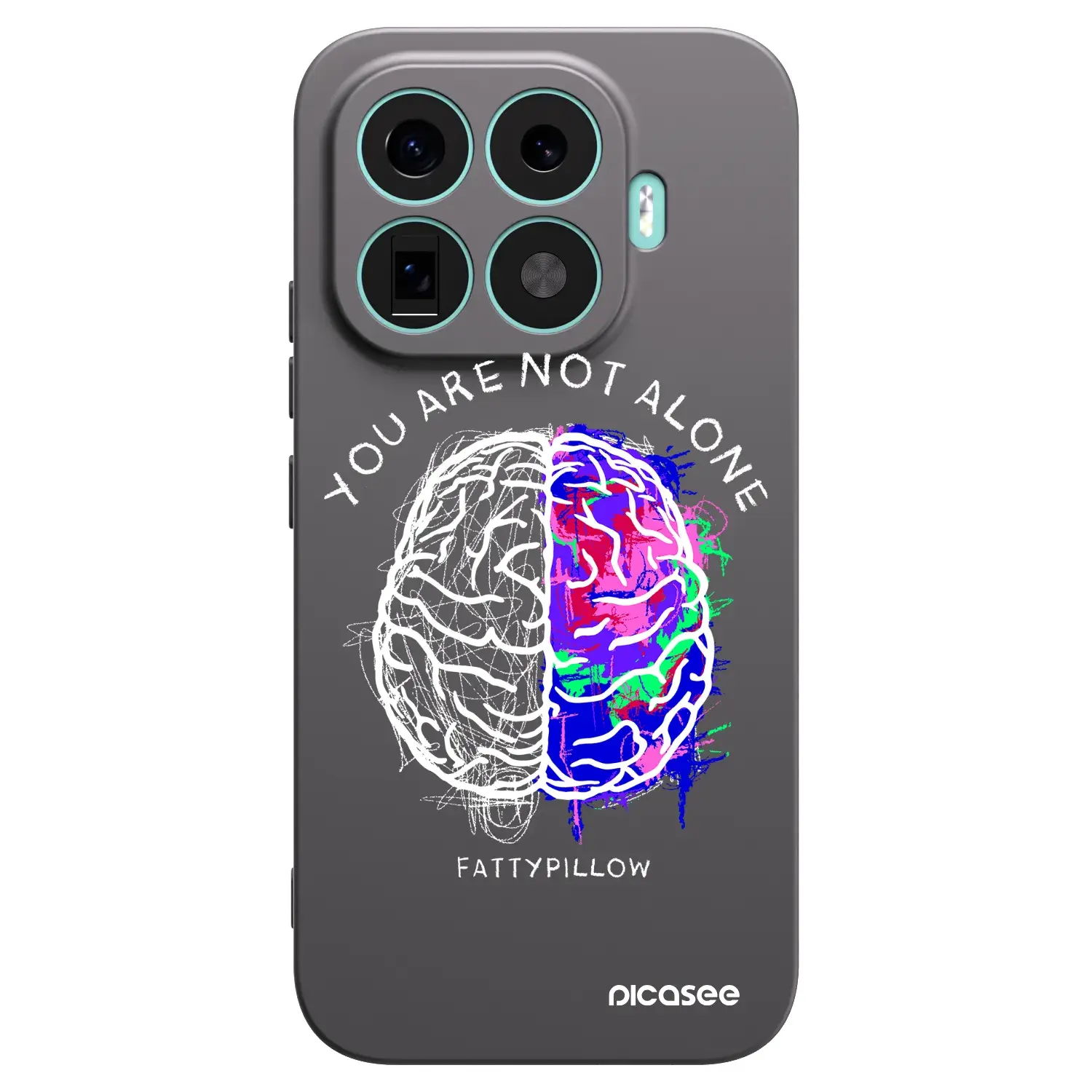 Silikonový černý obal pro Xiaomi 17T - Brain - White
