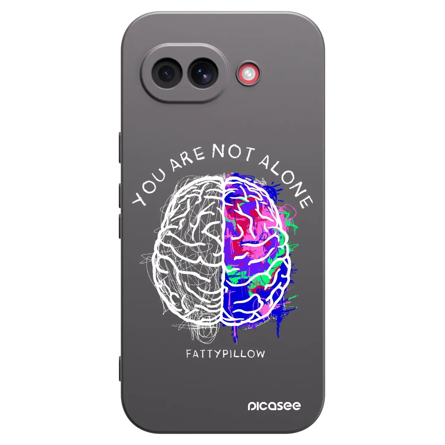 Silikonový černý obal pro Google Pixel 10a - Brain - White