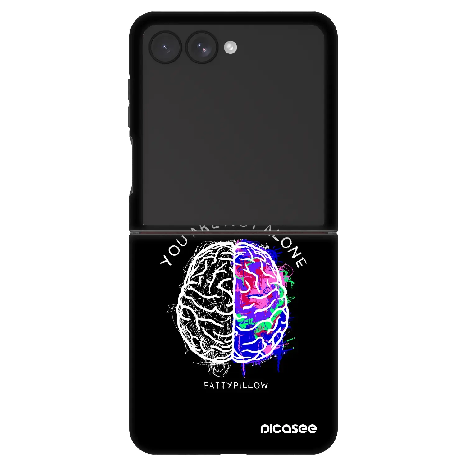 Fashion Case pro Samsung Galaxy Z Flip7 5G - Brain - White
