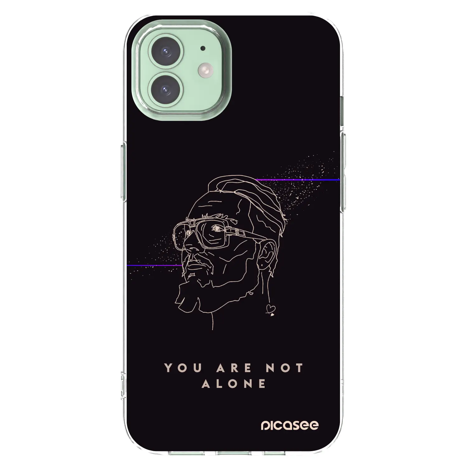 Silikonový průhledný obal pro Apple iPhone 12 Pro - You are not alone