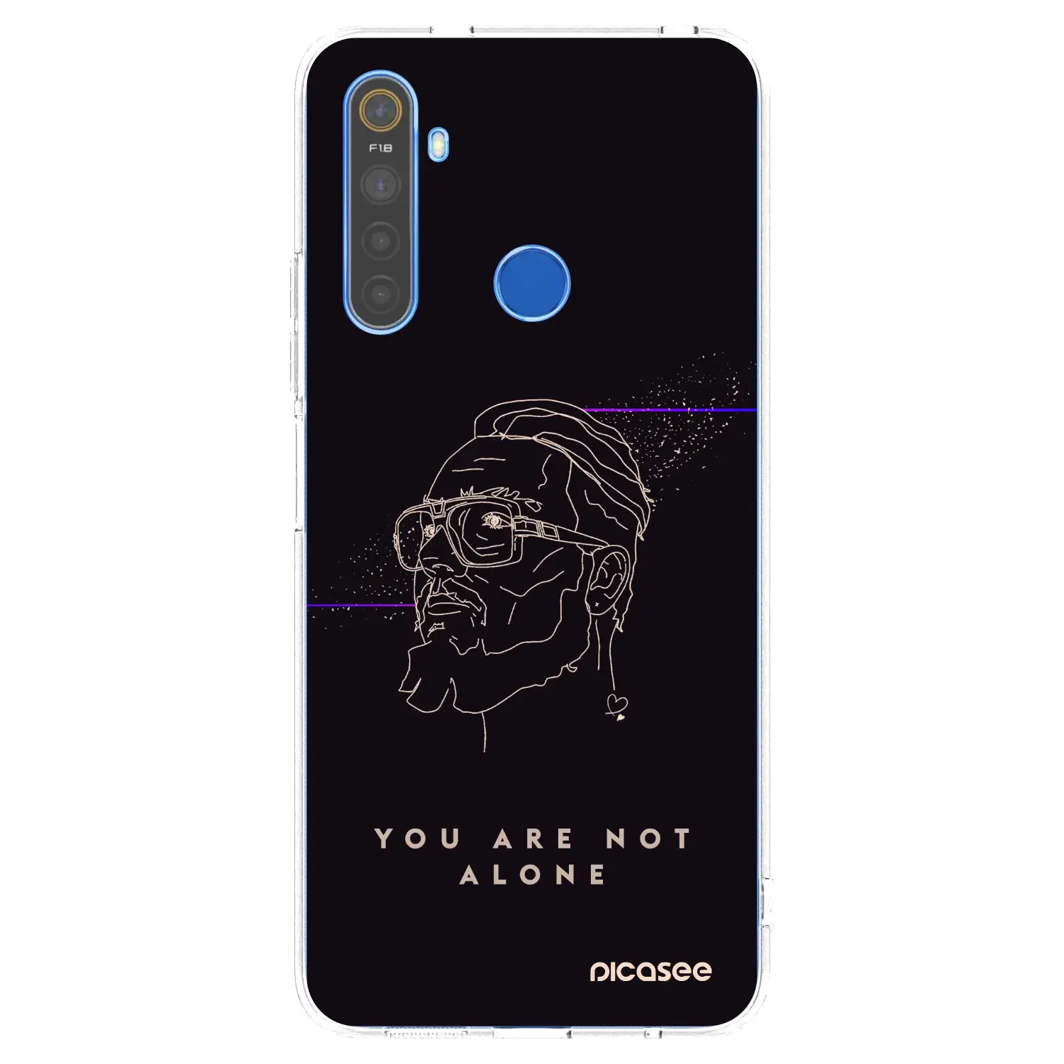 Silikonový průhledný obal pro Realme 5 - You are not alone
