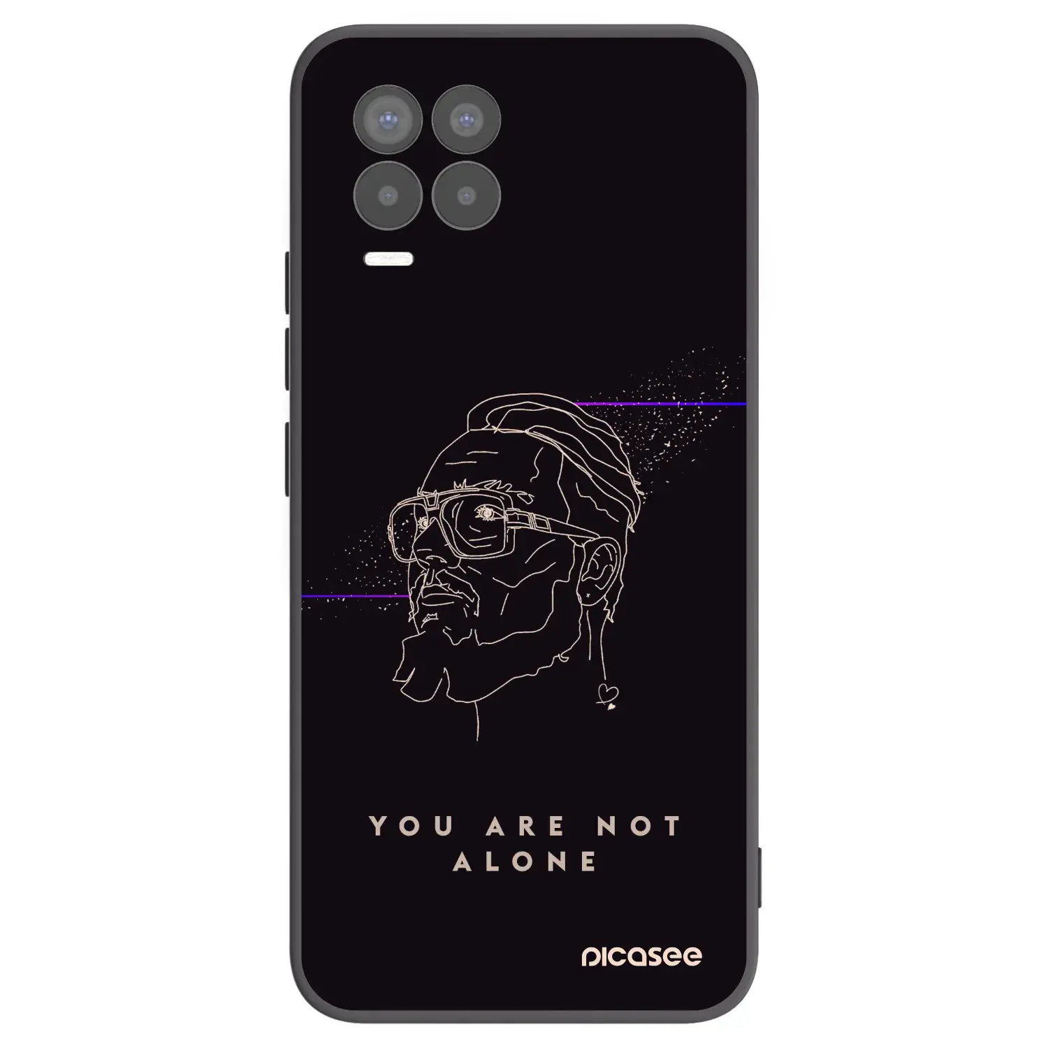 Silikonový černý obal pro Realme 8 Pro - You are not alone