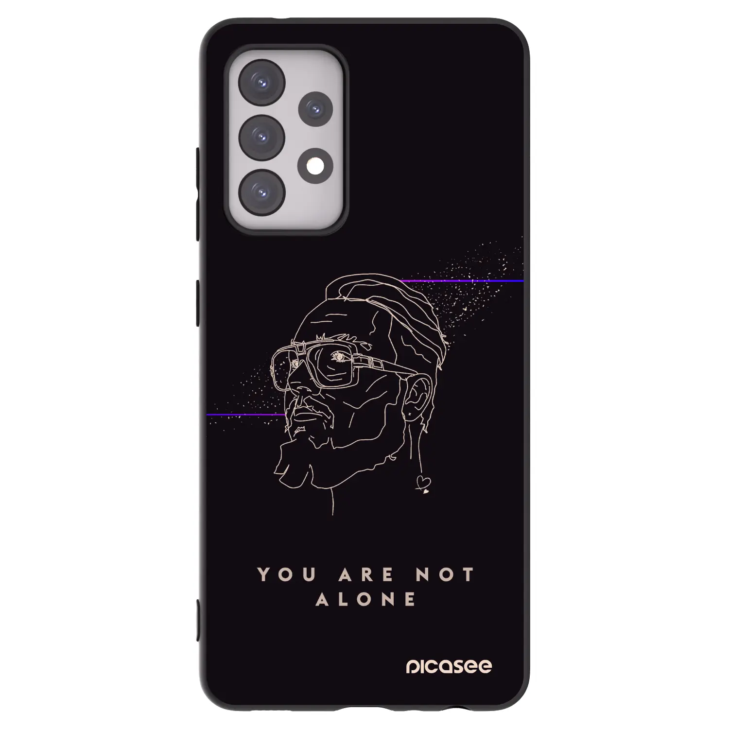 Silikonový černý obal pro Samsung Galaxy A52s 5G A528B - You are not alone