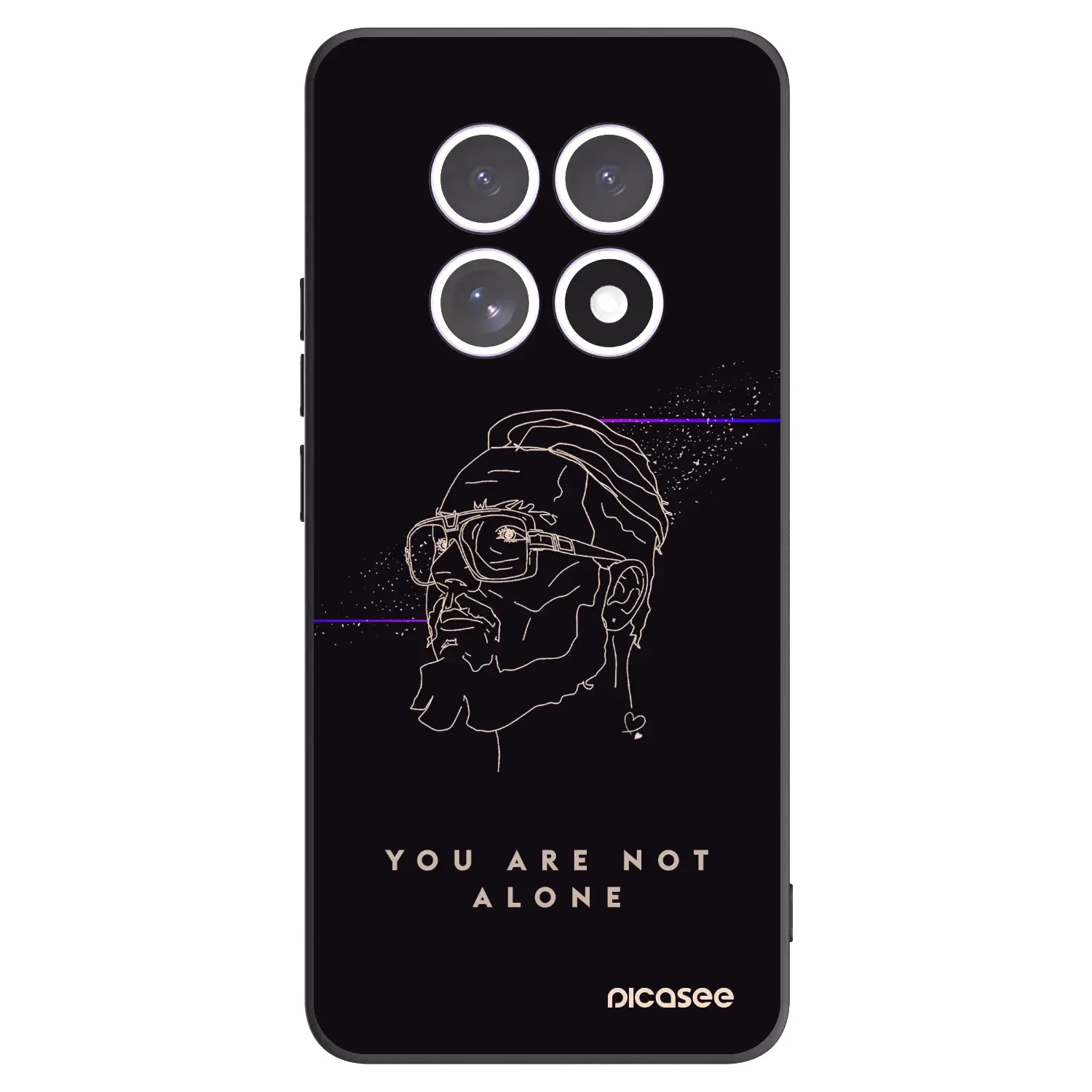 Silikonový černý obal pro Xiaomi Redmi Note 15 4G - You are not alone