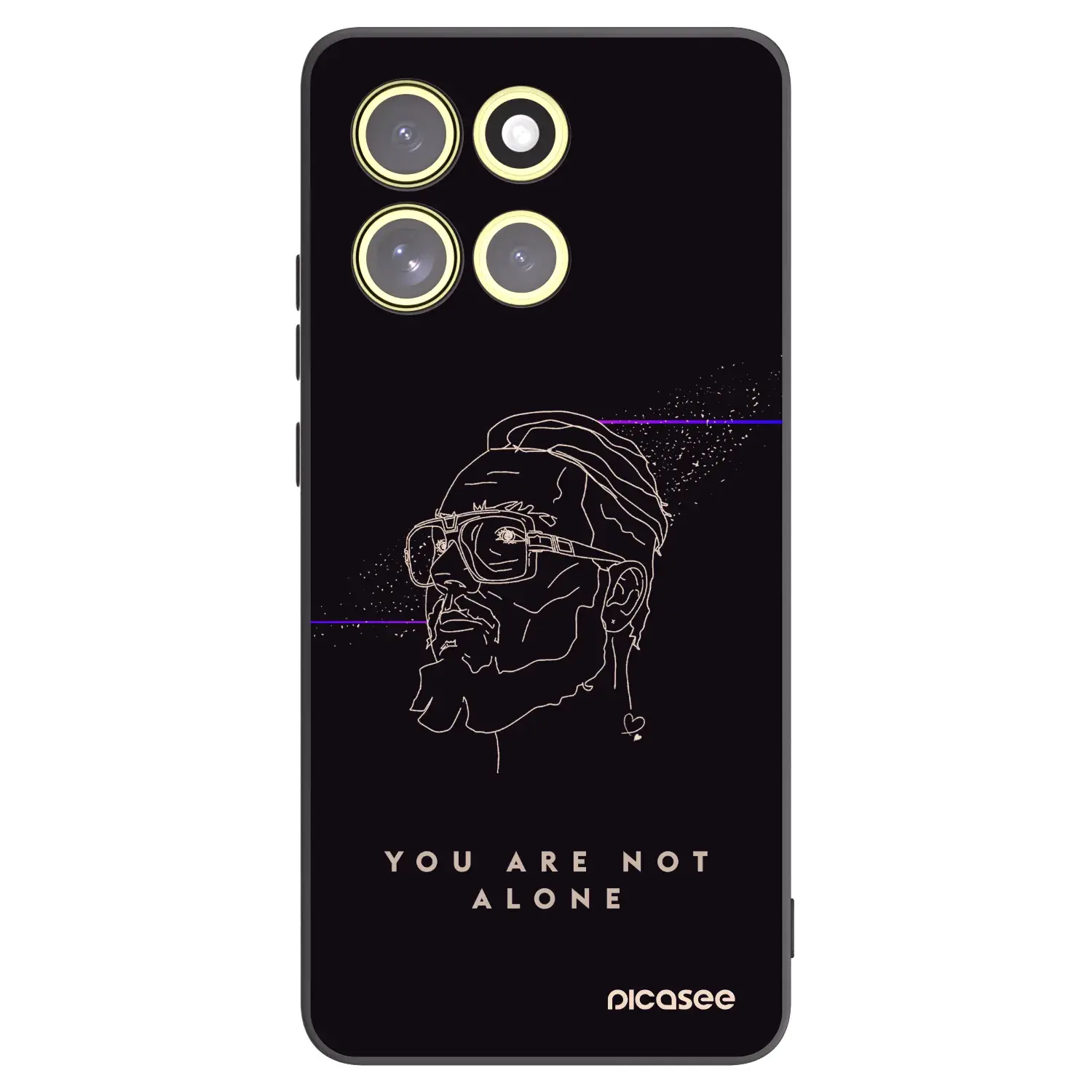 Silikonový černý obal pro Motorola Moto G86 Power 5G - You are not alone