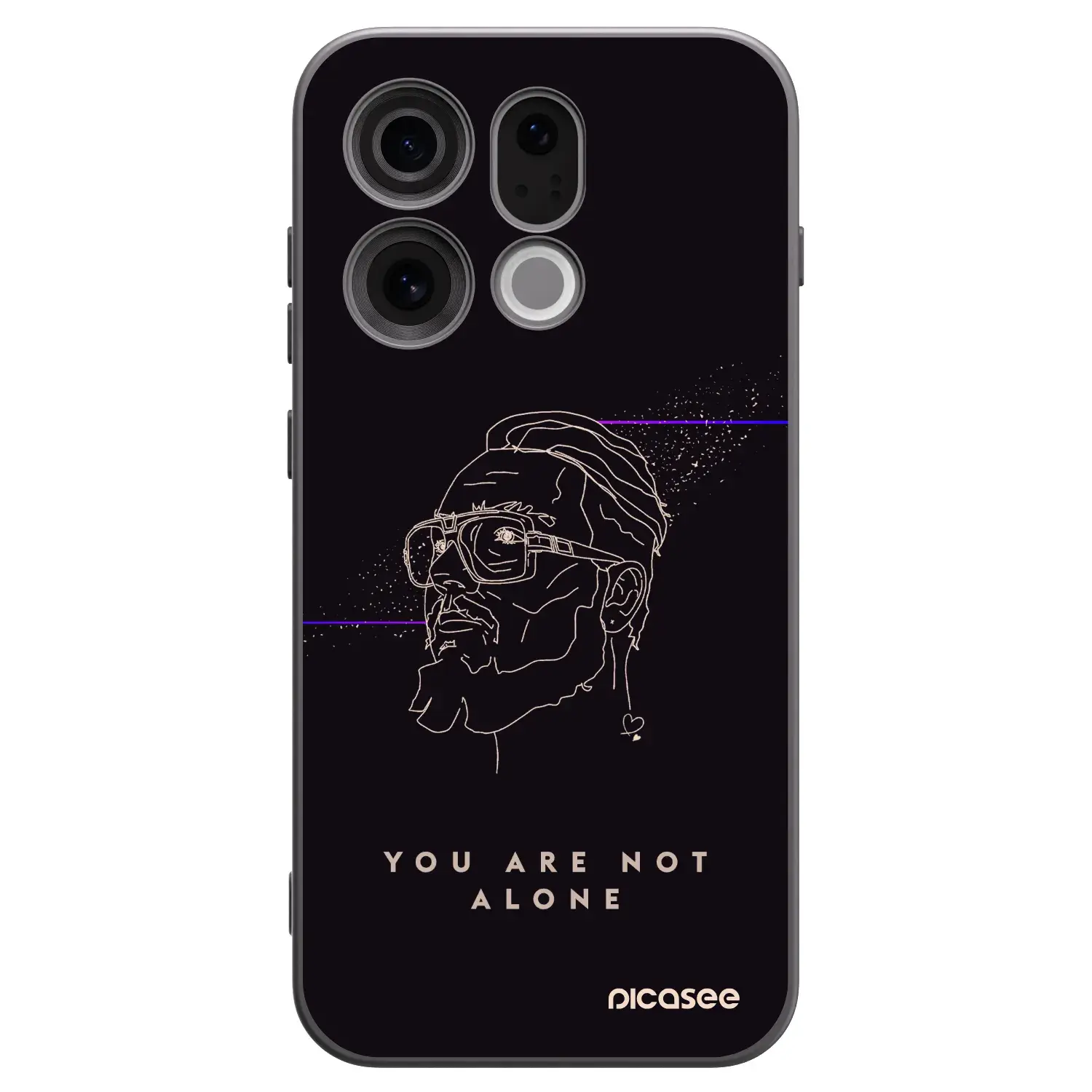 Silikonový černý obal pro OPPO Find X9 - You are not alone