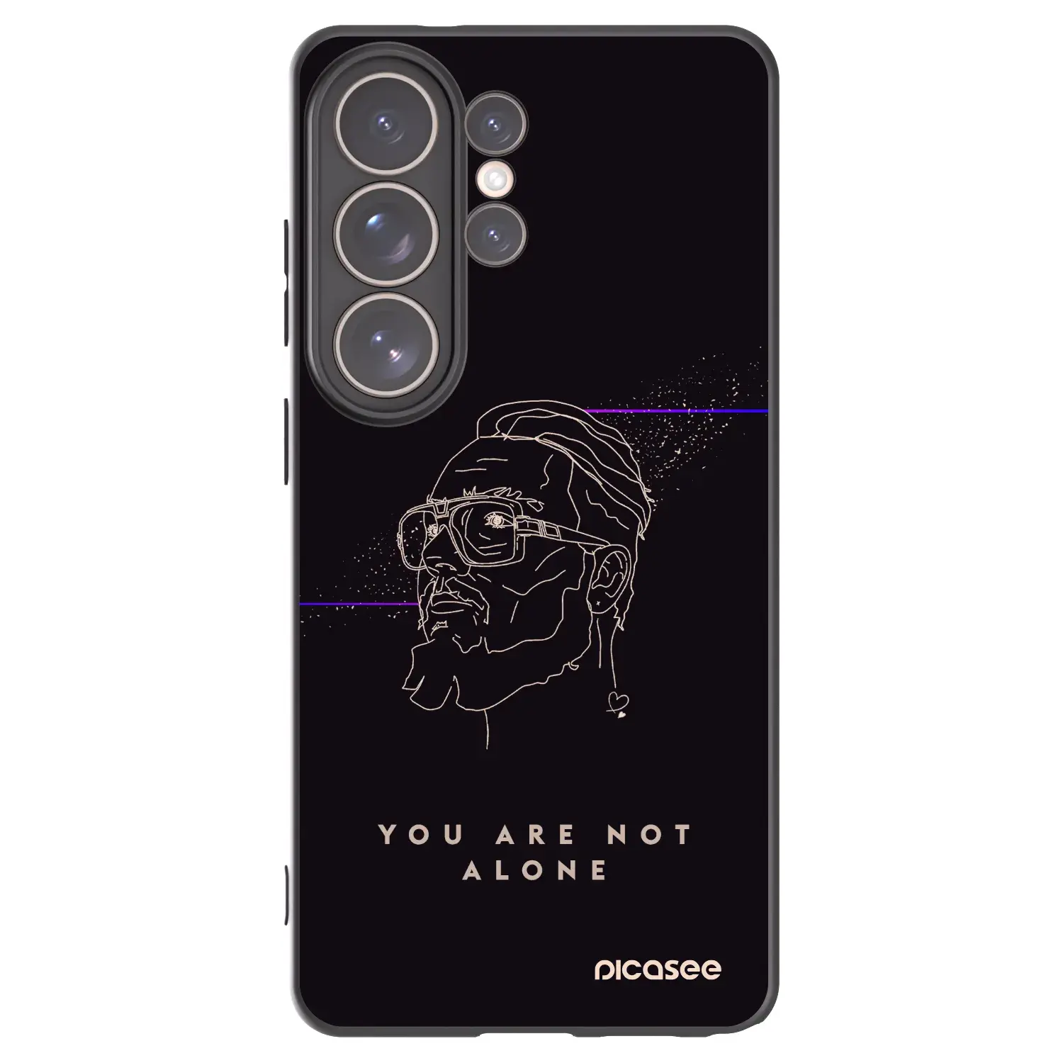 Silikonový černý obal pro Samsung Galaxy S26 Ultra - You are not alone