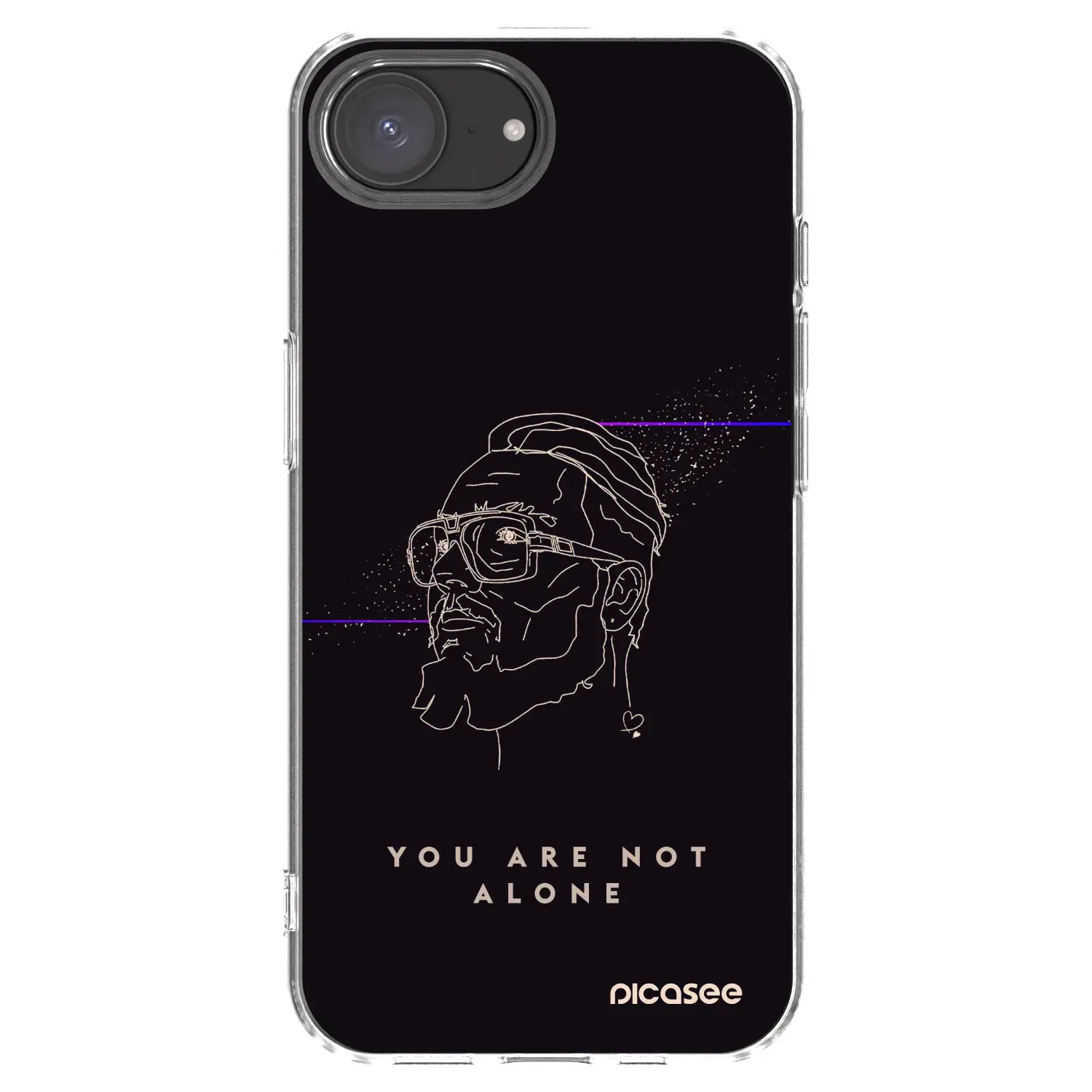 Silikonový průhledný obal pro Apple iPhone 17e - You are not alone