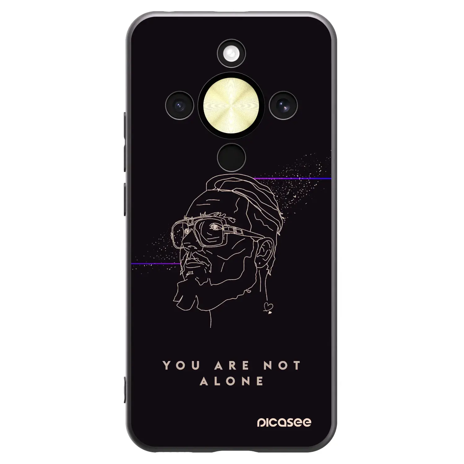 Silikonový černý obal pro Honor Magic8 Lite 5G - You are not alone