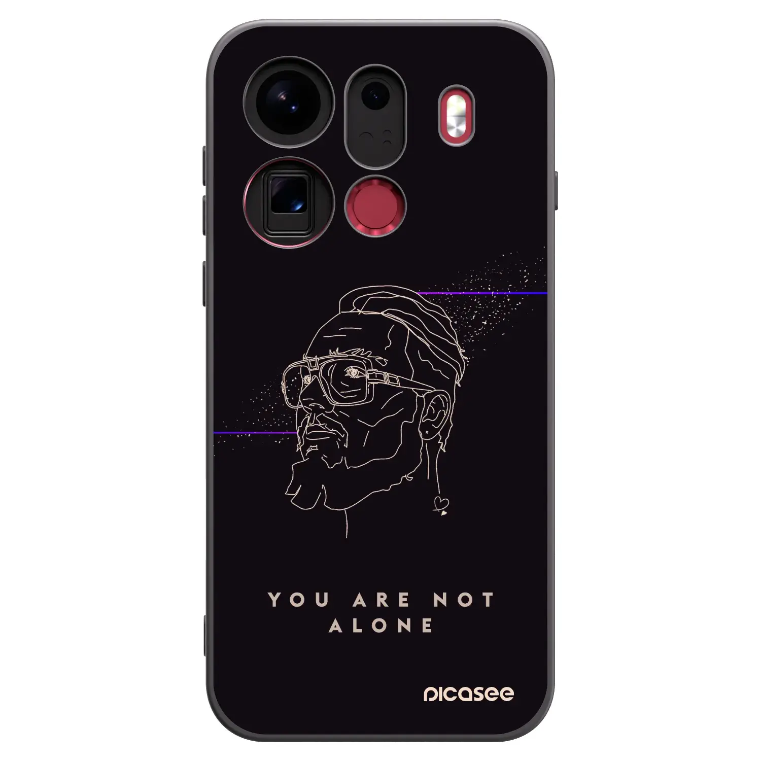 Silikonový černý obal pro OPPO Find X9 Pro - You are not alone